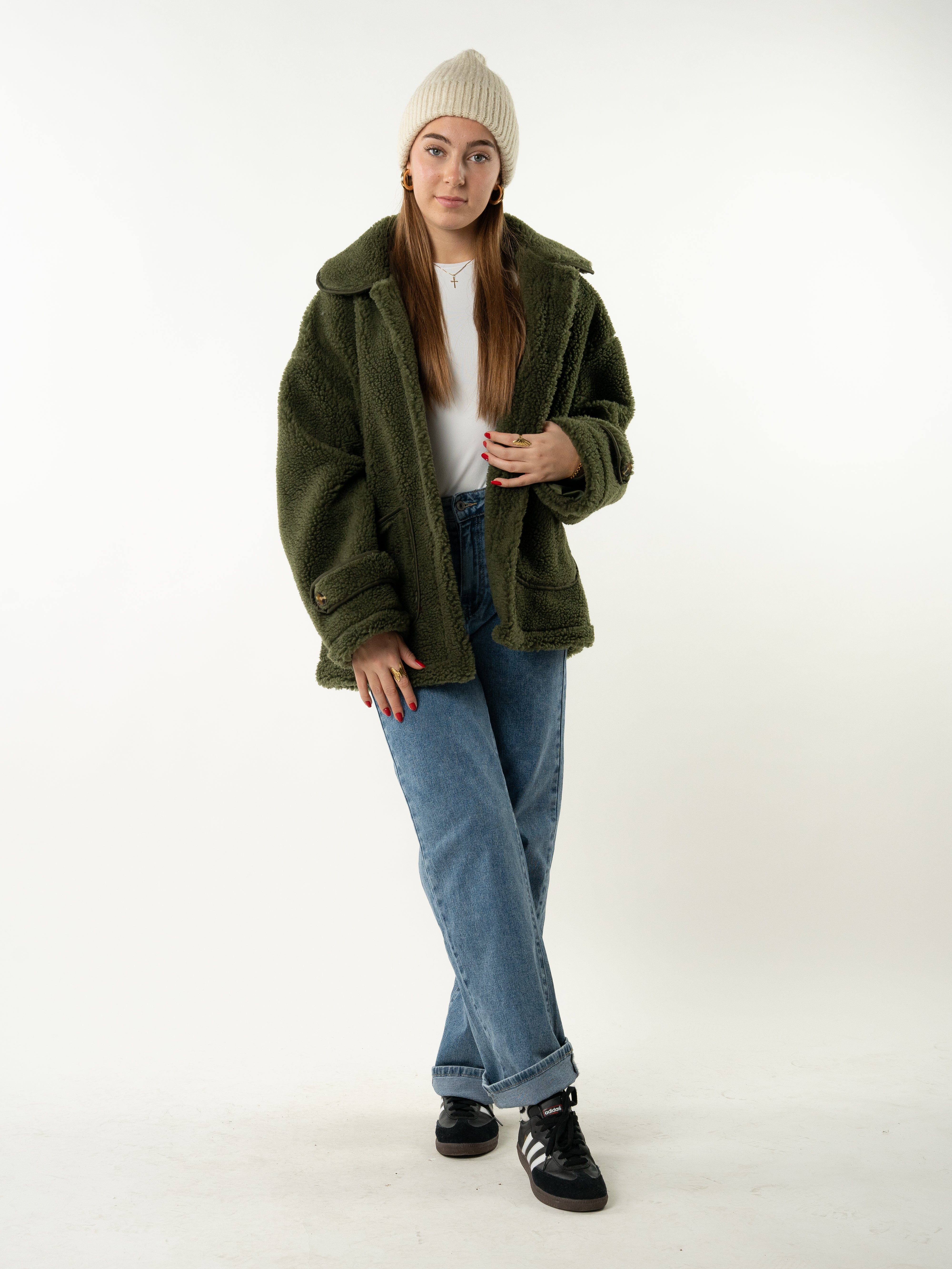 Teddyjacke Amber - Cottage Green