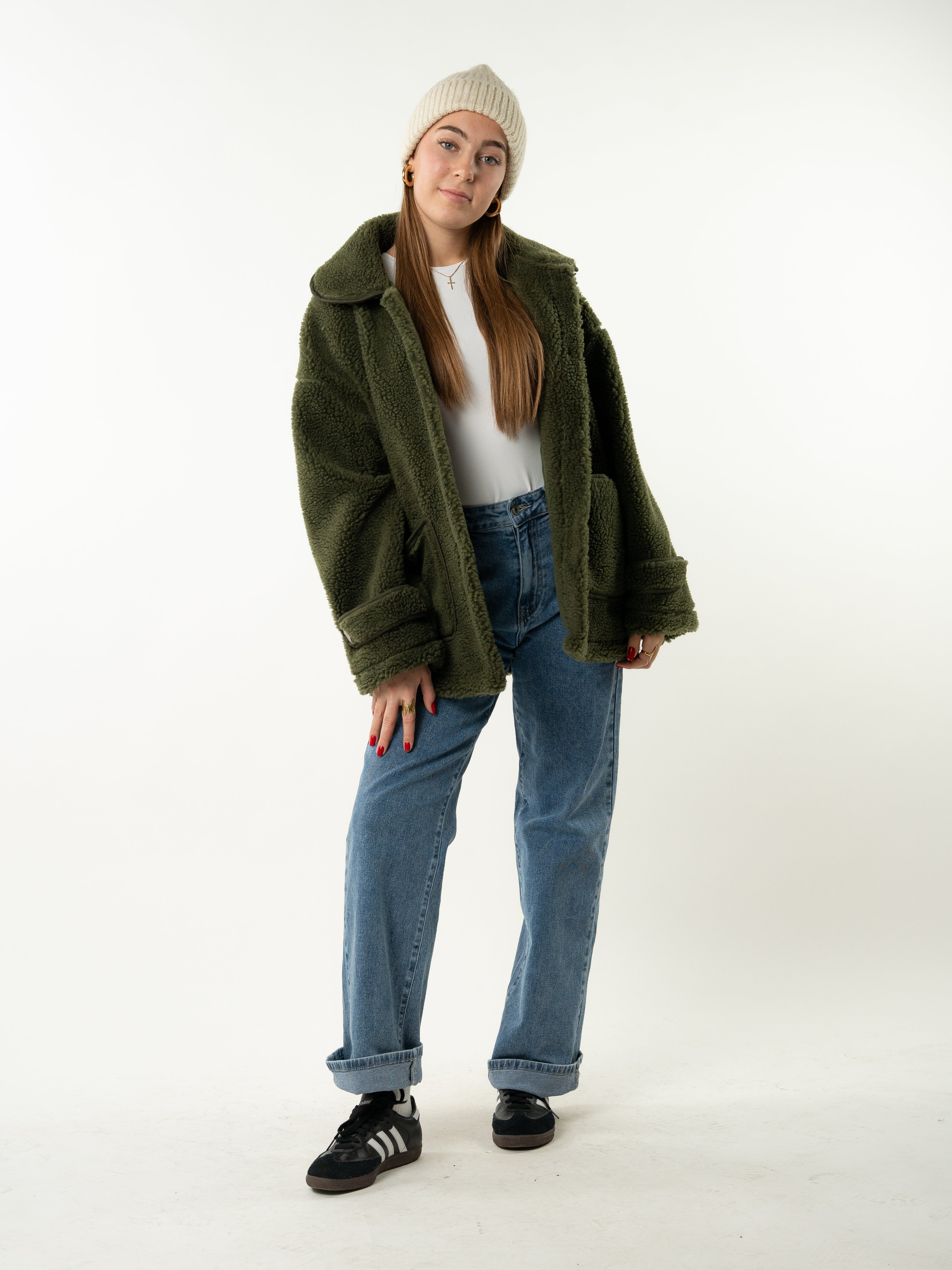 Teddyjacke Amber - Cottage Green