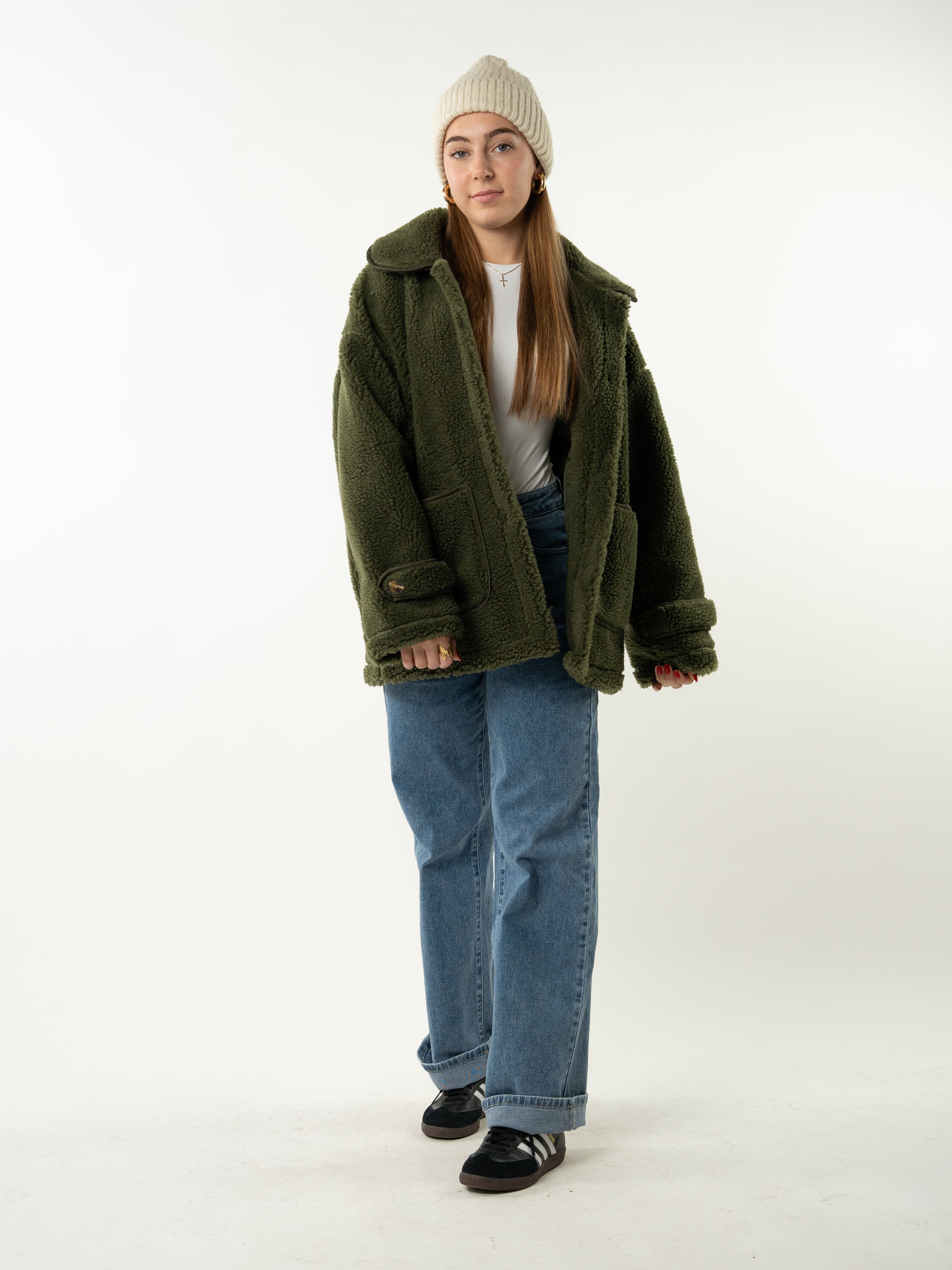 Teddyjacke Amber - Cottage Green