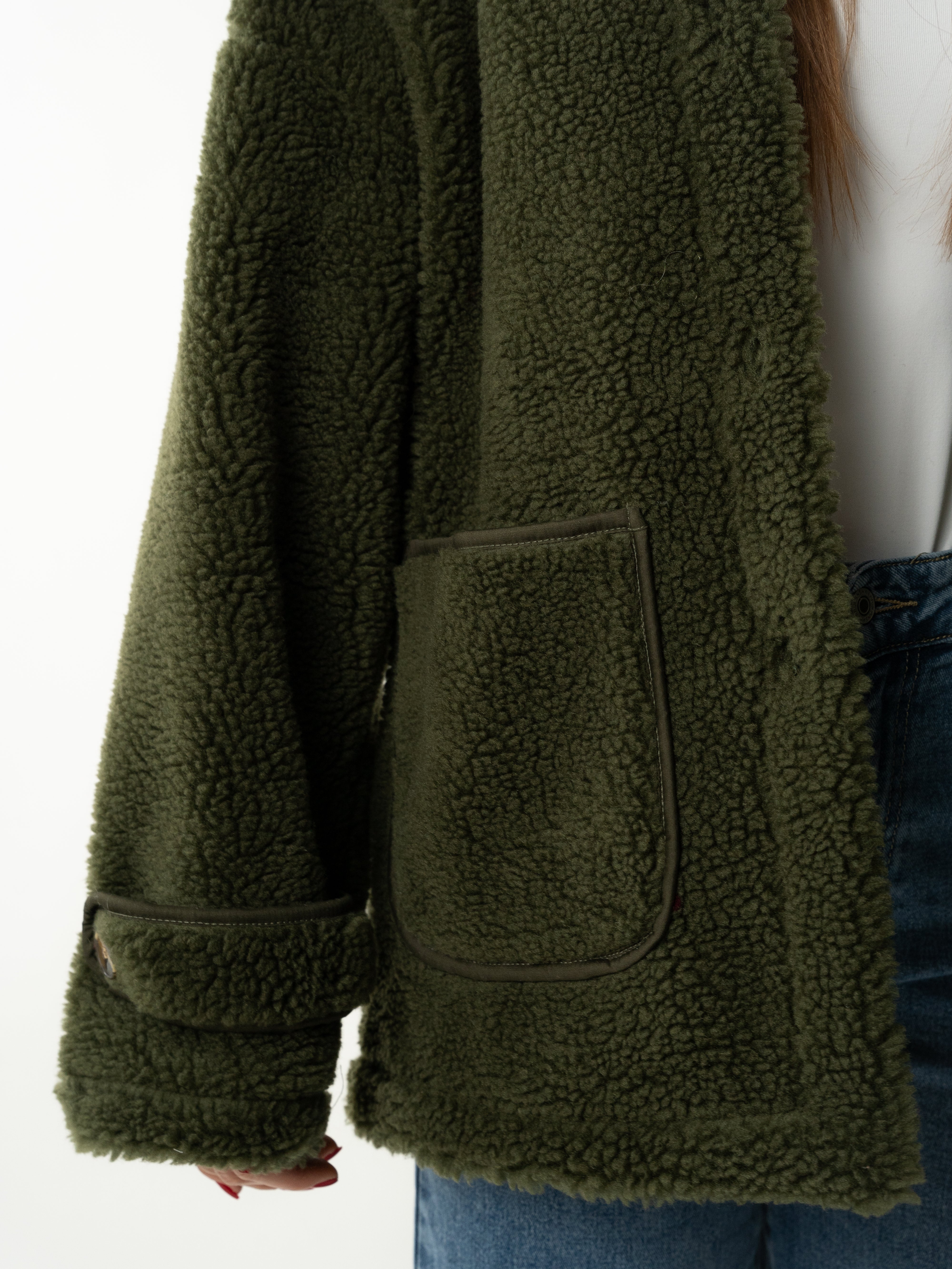 Teddyjacke Amber - Cottage Green