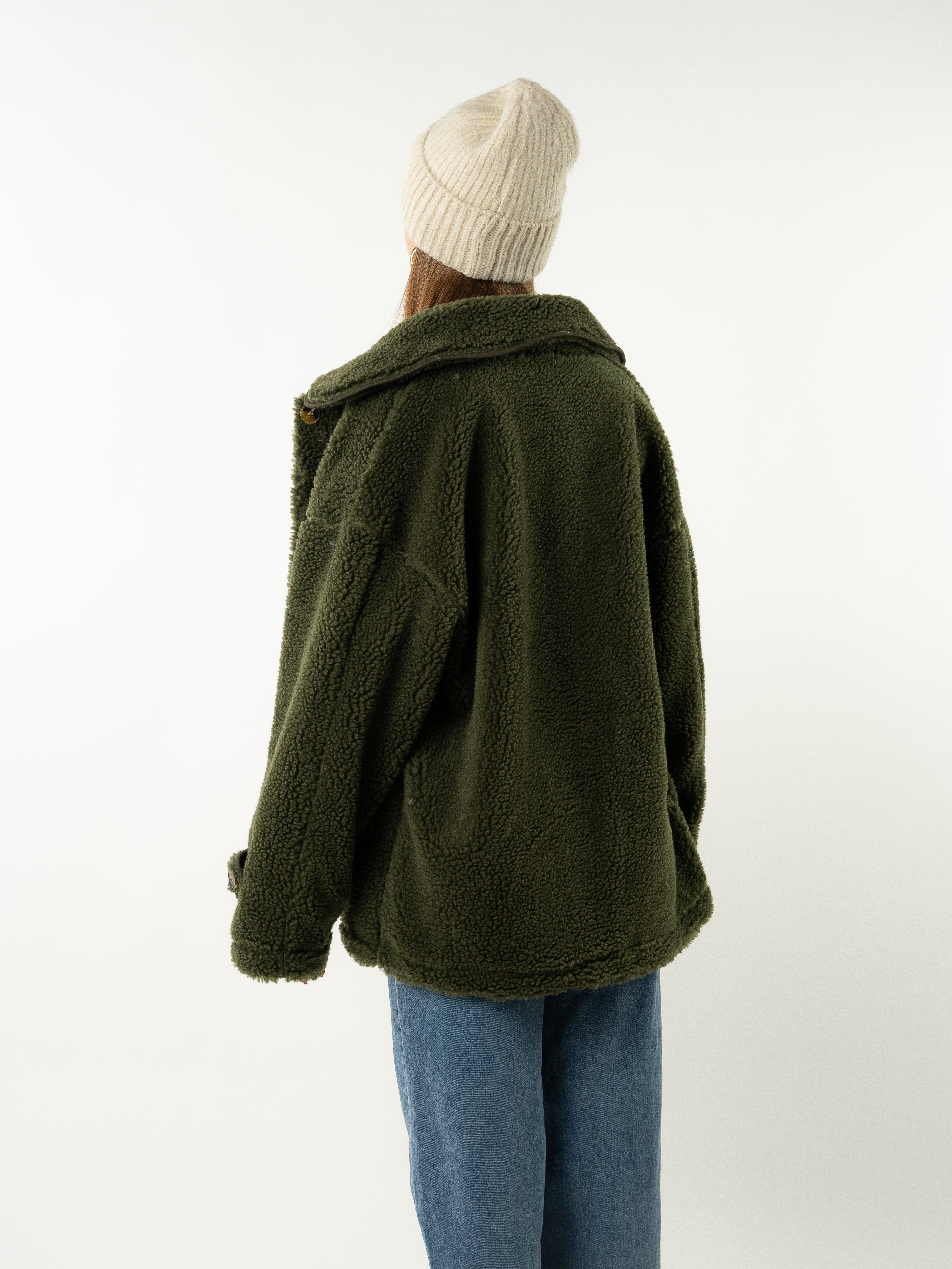 Teddyjacke Amber - Cottage Green