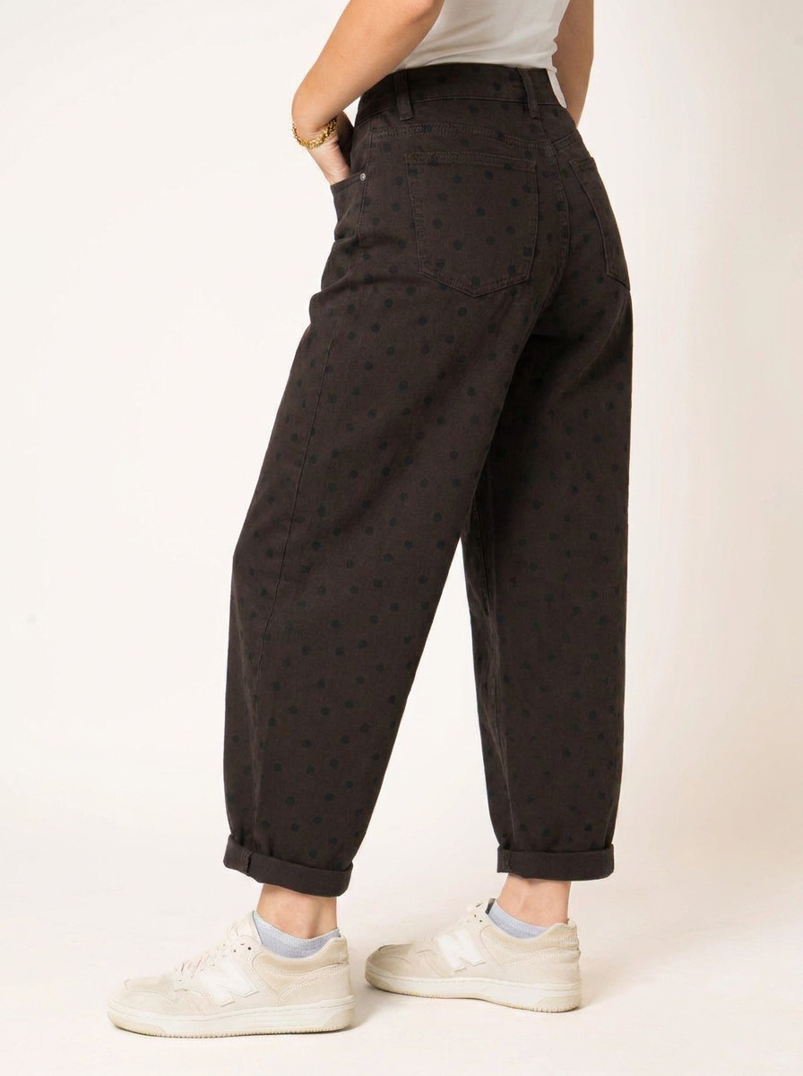 Chocolate Polka Dot Balloon Jeans