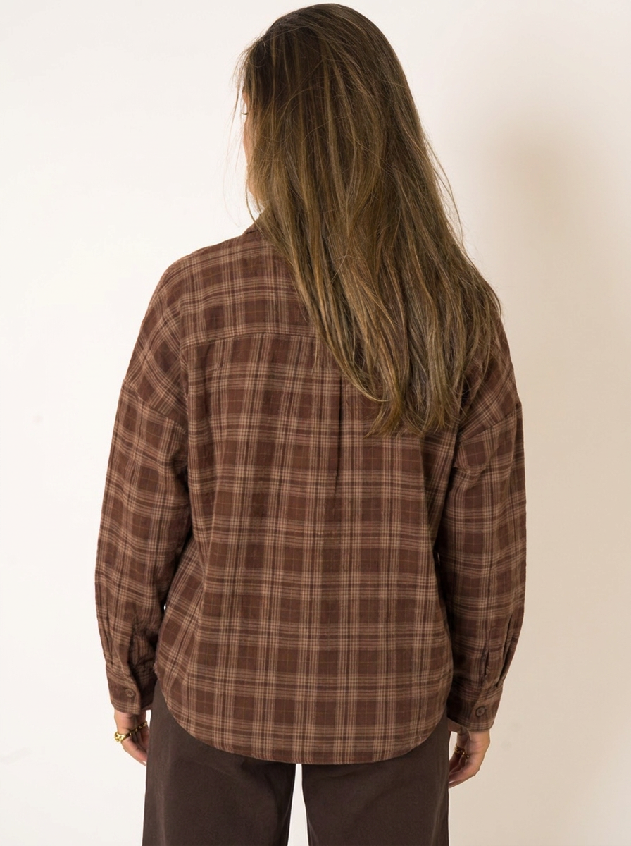 Choco Plaid Blouse