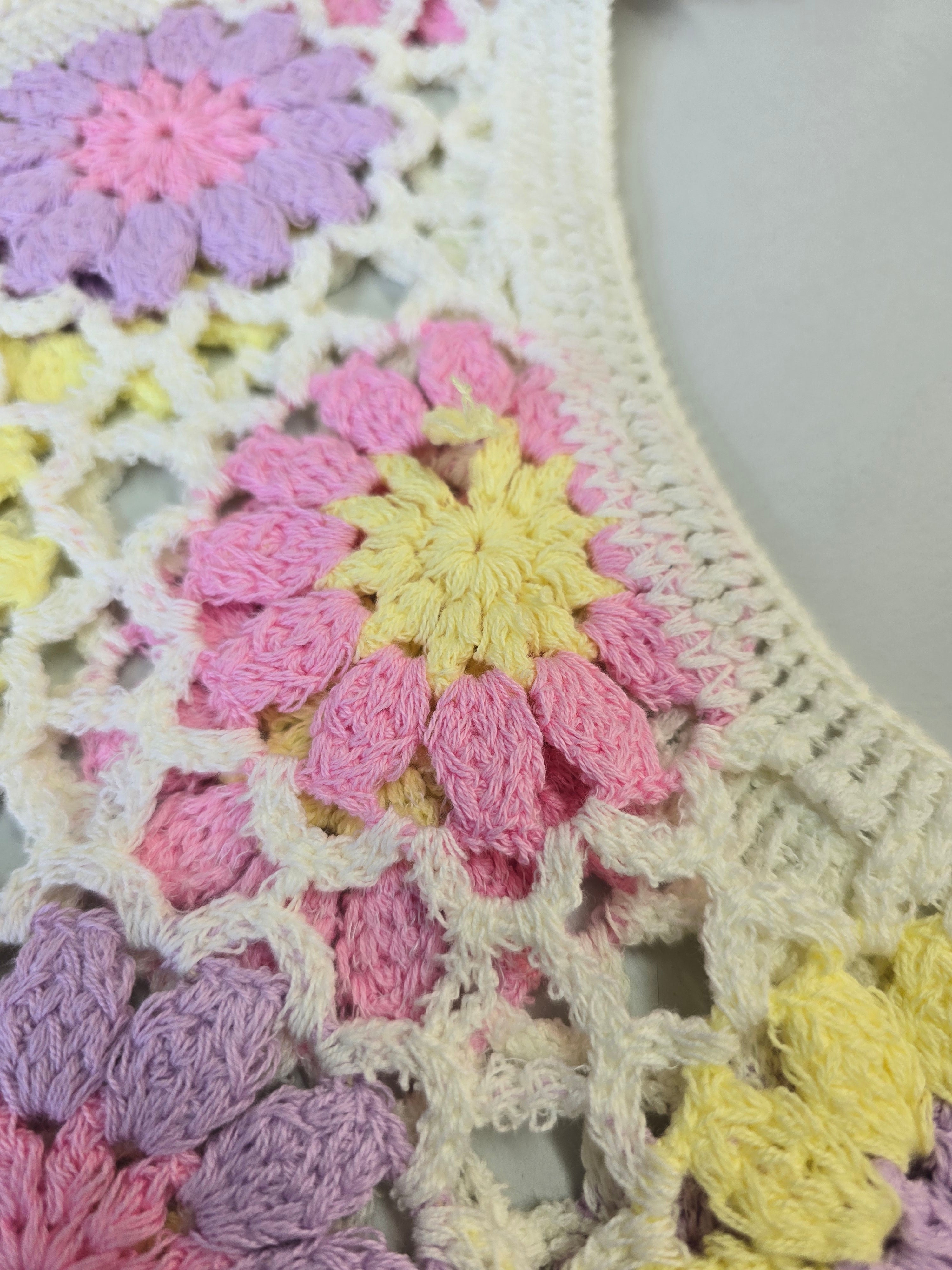 LUCKY DEAL 2214 Purple Dream Cotton Crochet Top - Lila - vom Umtausch ausgeschlossen -