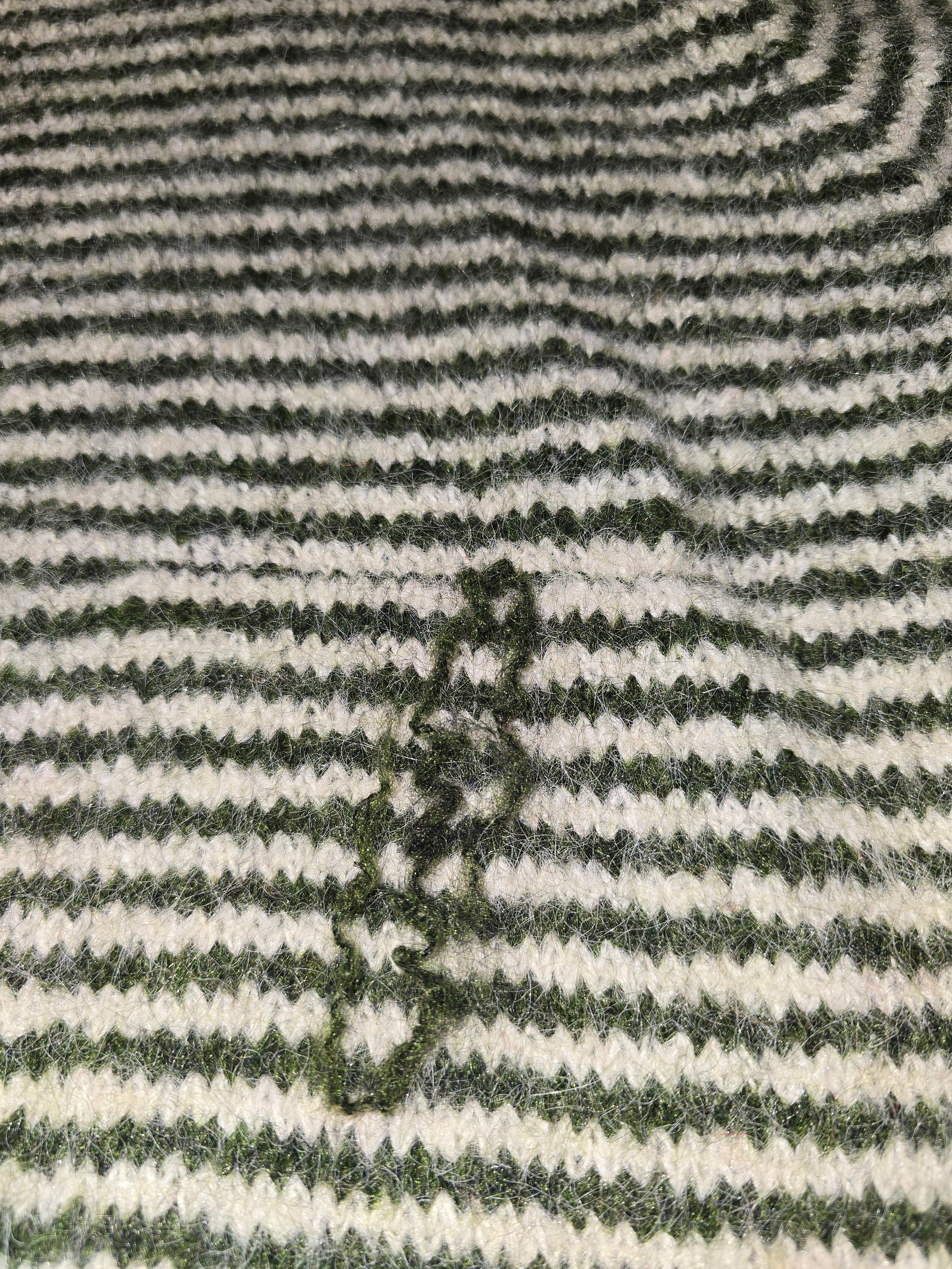 LUCKY DEAL 2056 Cotton Candy Striped Knit Jacket - Grün mit Weiß - vom Umtausch ausgeschlossen -