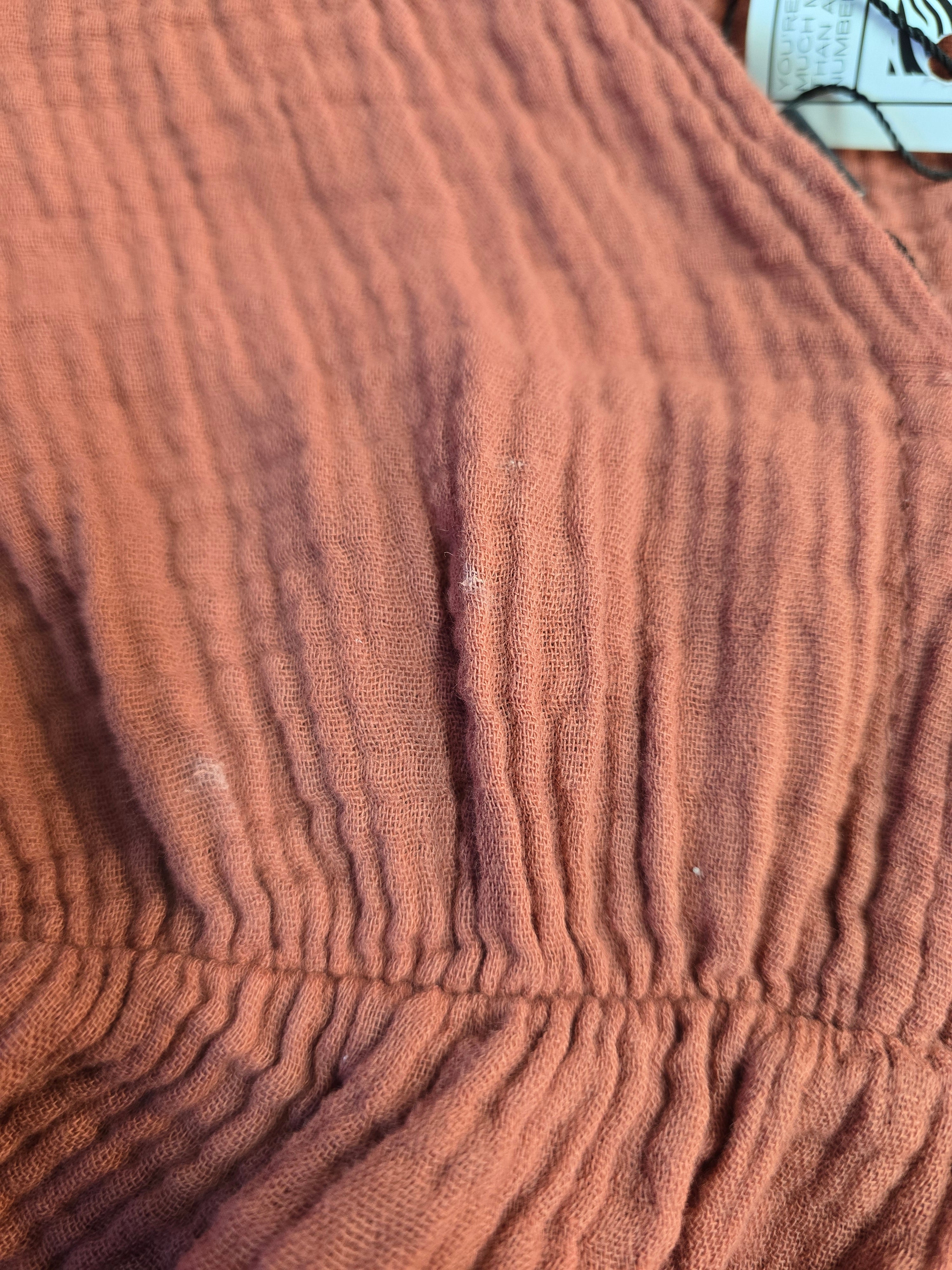 LUCKY DEAL 1550 Musselin Midikleid Milos - Rostbraun - vom Umtausch ausgeschlossen -