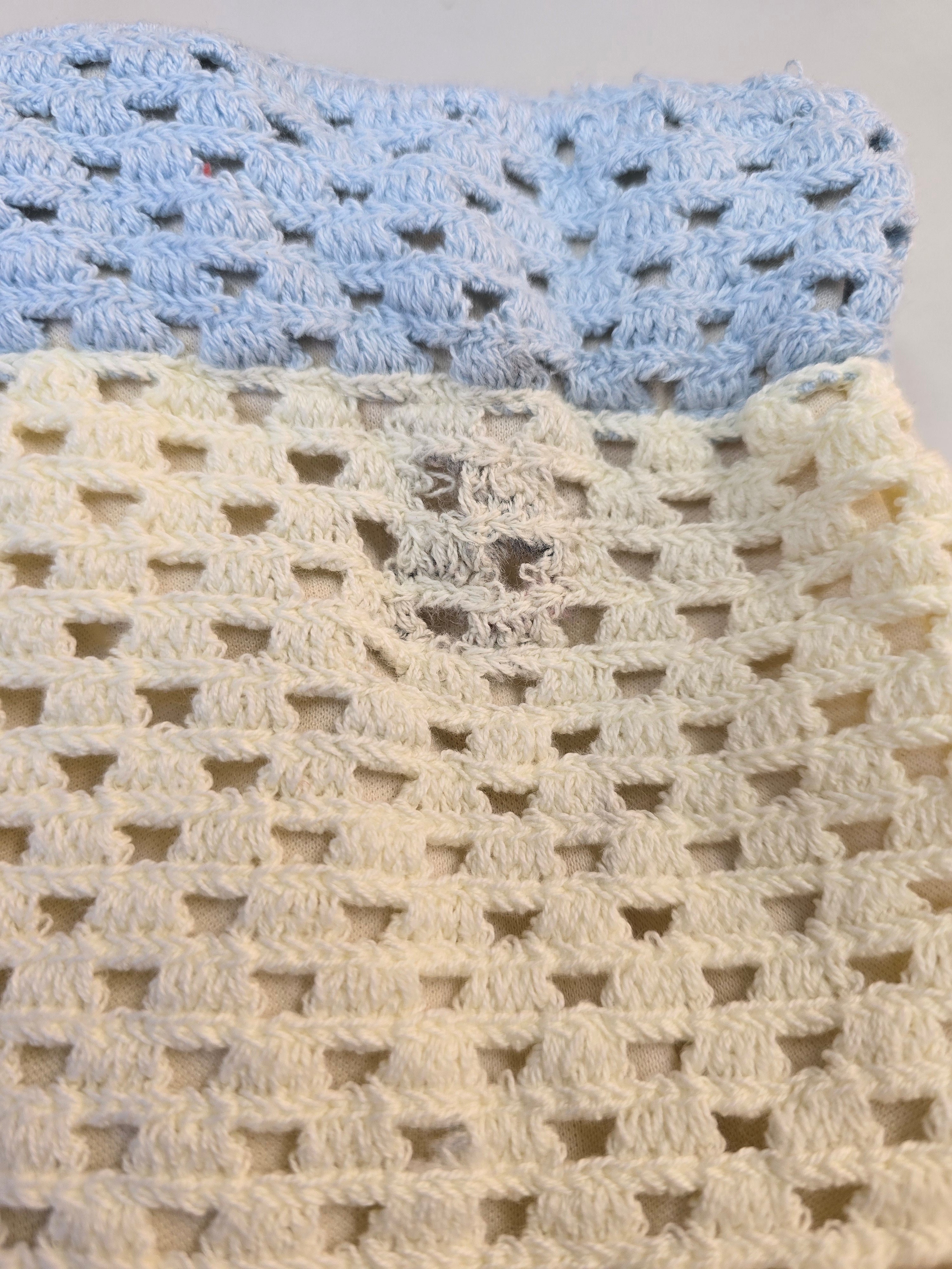 LUCKY DEAL 1629 Pressed Flower Häkelshorts - Blau - vom Umtausch ausgeschlossen -