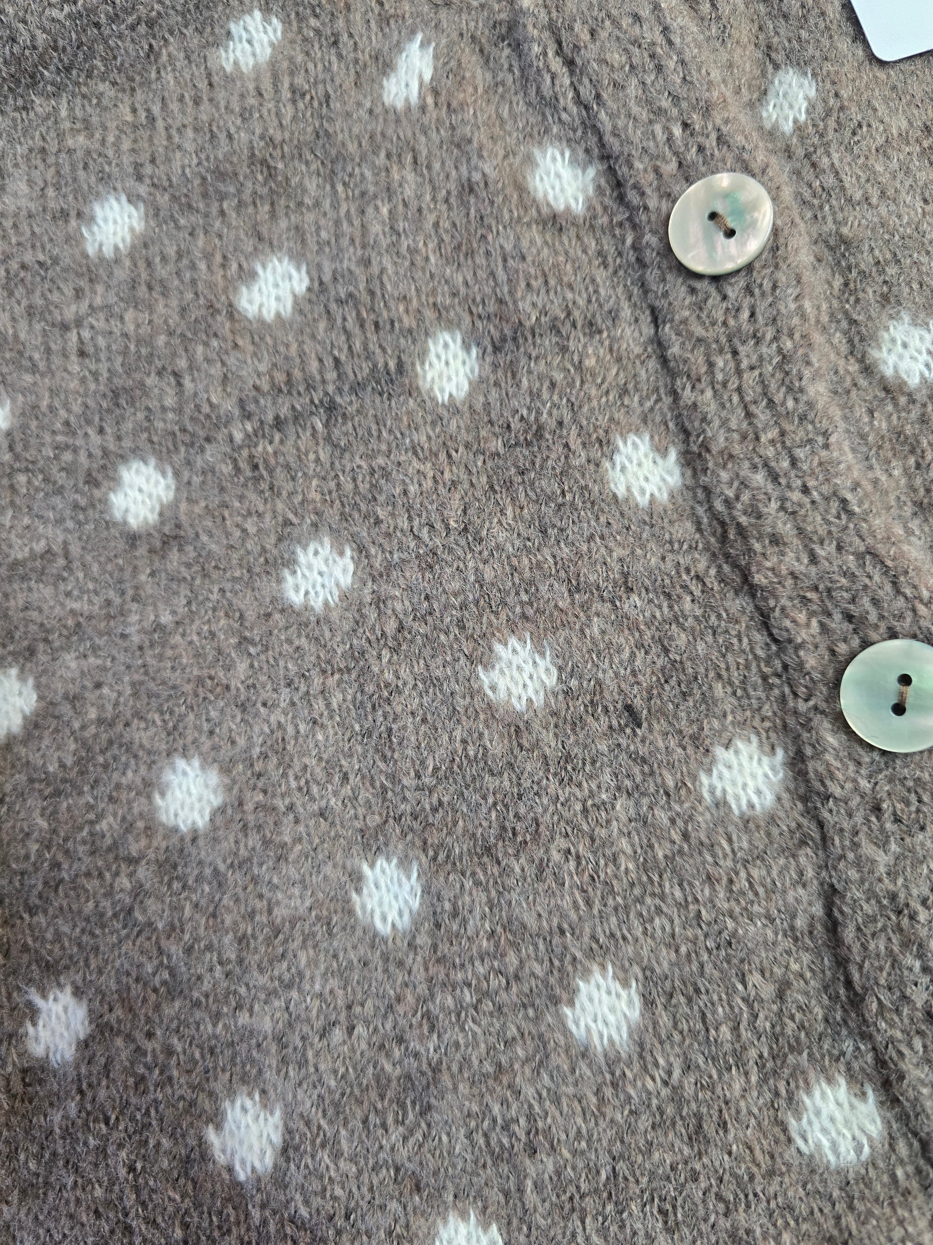 LUCKY DEAL 1981 Polka Dot Knit Shirt - Braun - vom Umtausch ausgeschlossen -