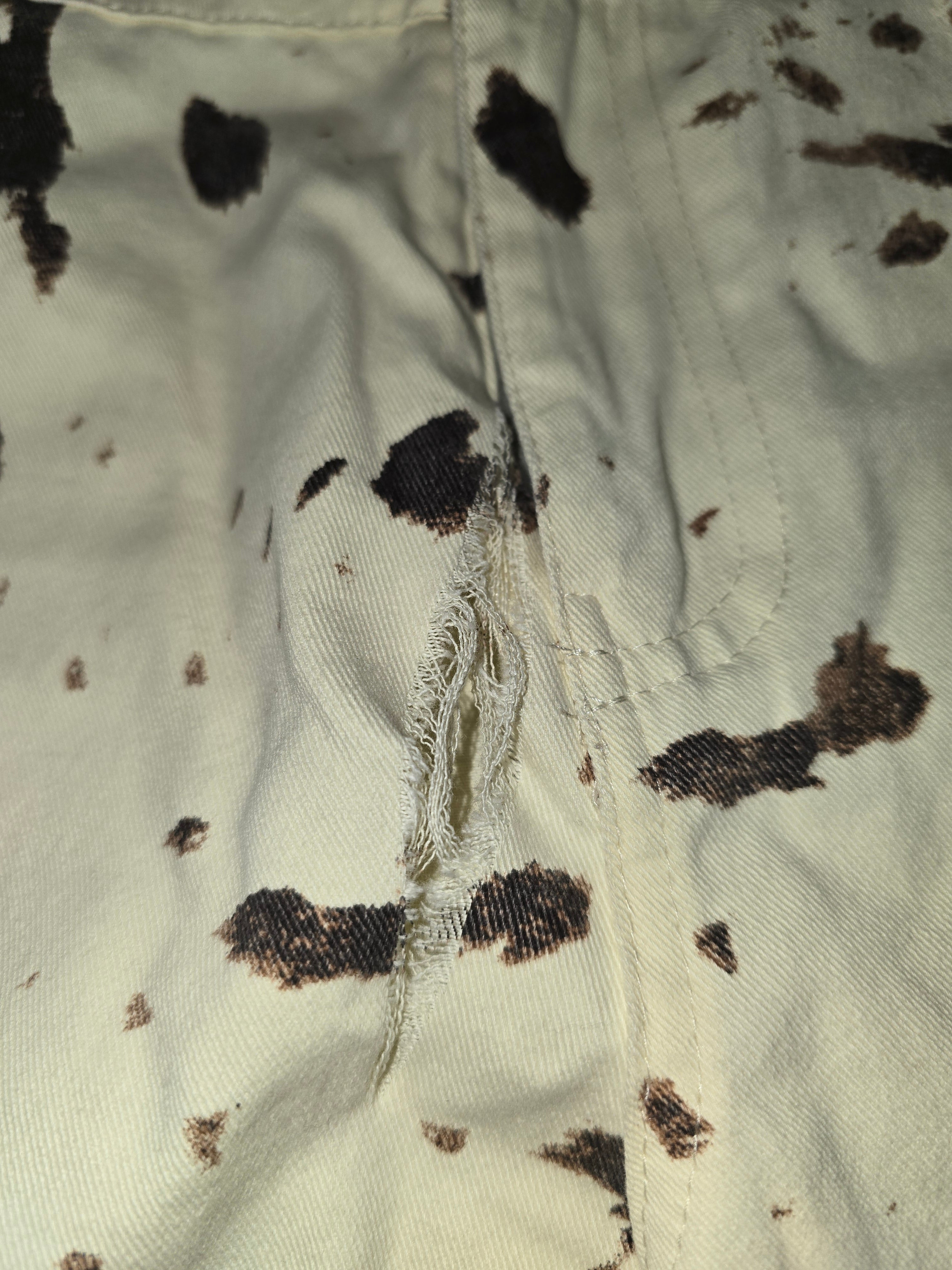 LUCKY DEAL 2052 Cow Lover Cotton Jeans - Creme - vom Umtausch ausgeschlossen -