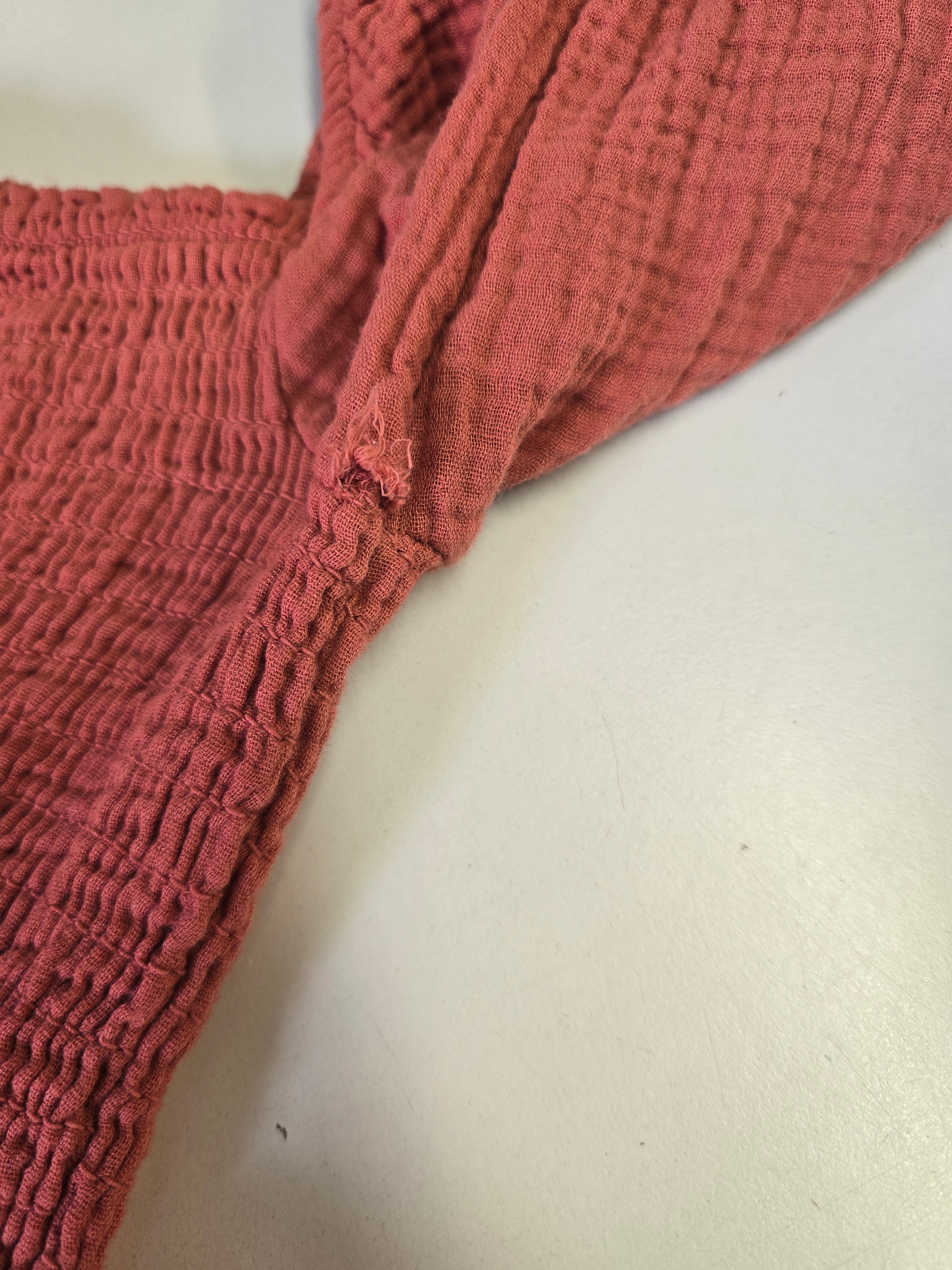 LUCKY DEAL 1956 Wild Honey Musselin Midikleid - Rostrot - vom Umtausch ausgeschlossen -