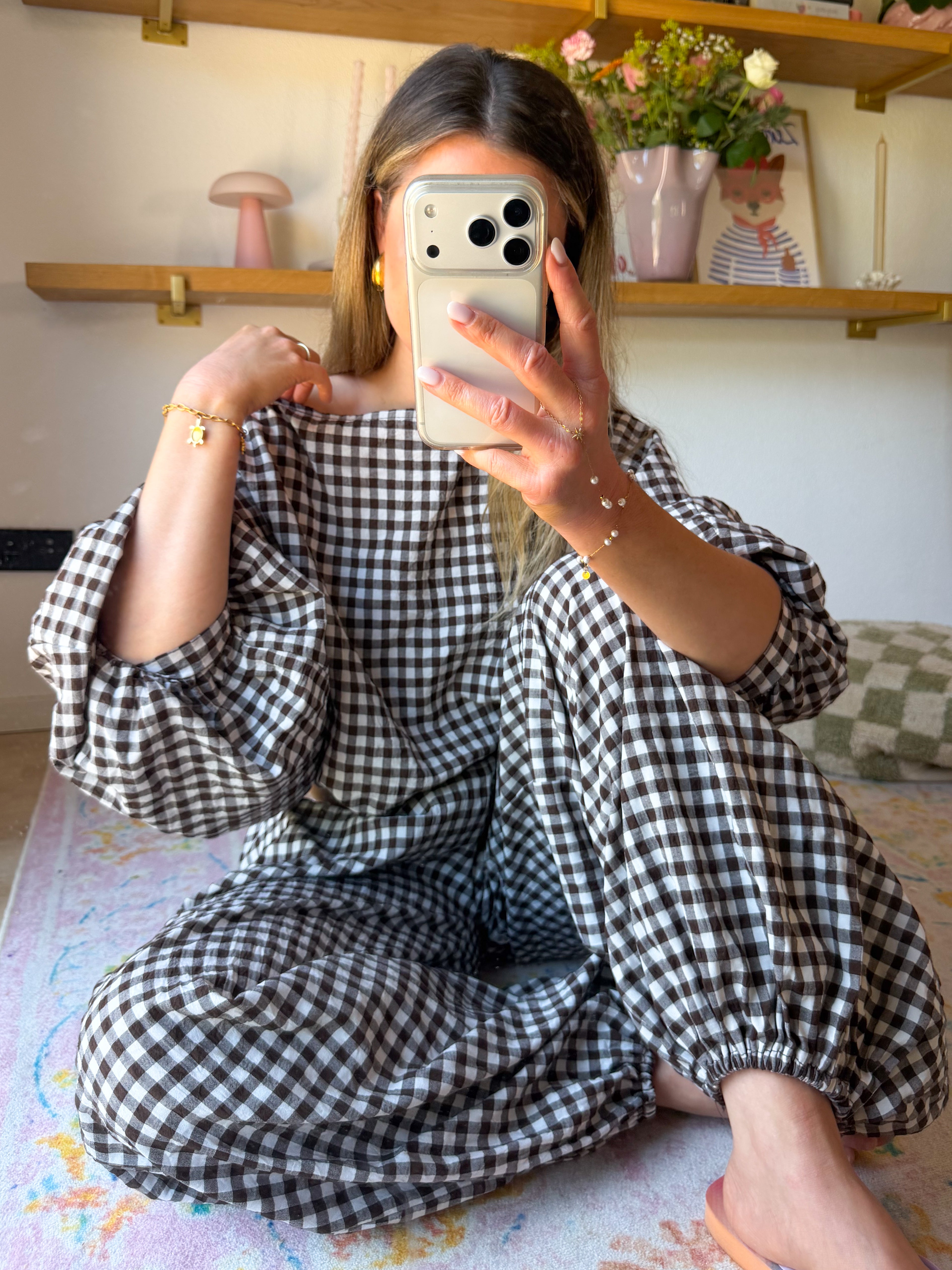 Summer Plaid Cotton Pants