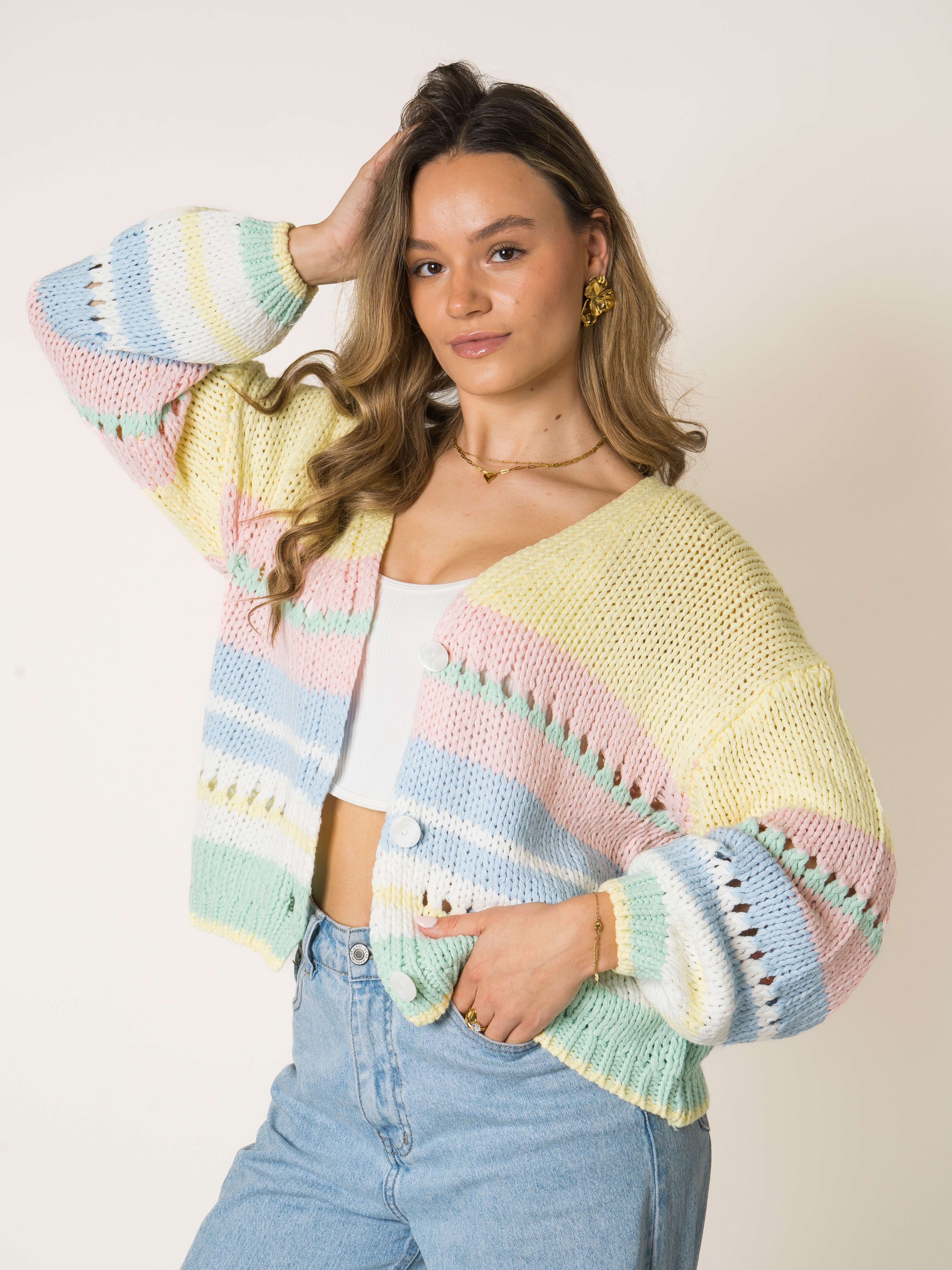 Spring Blossom Knit Jacket