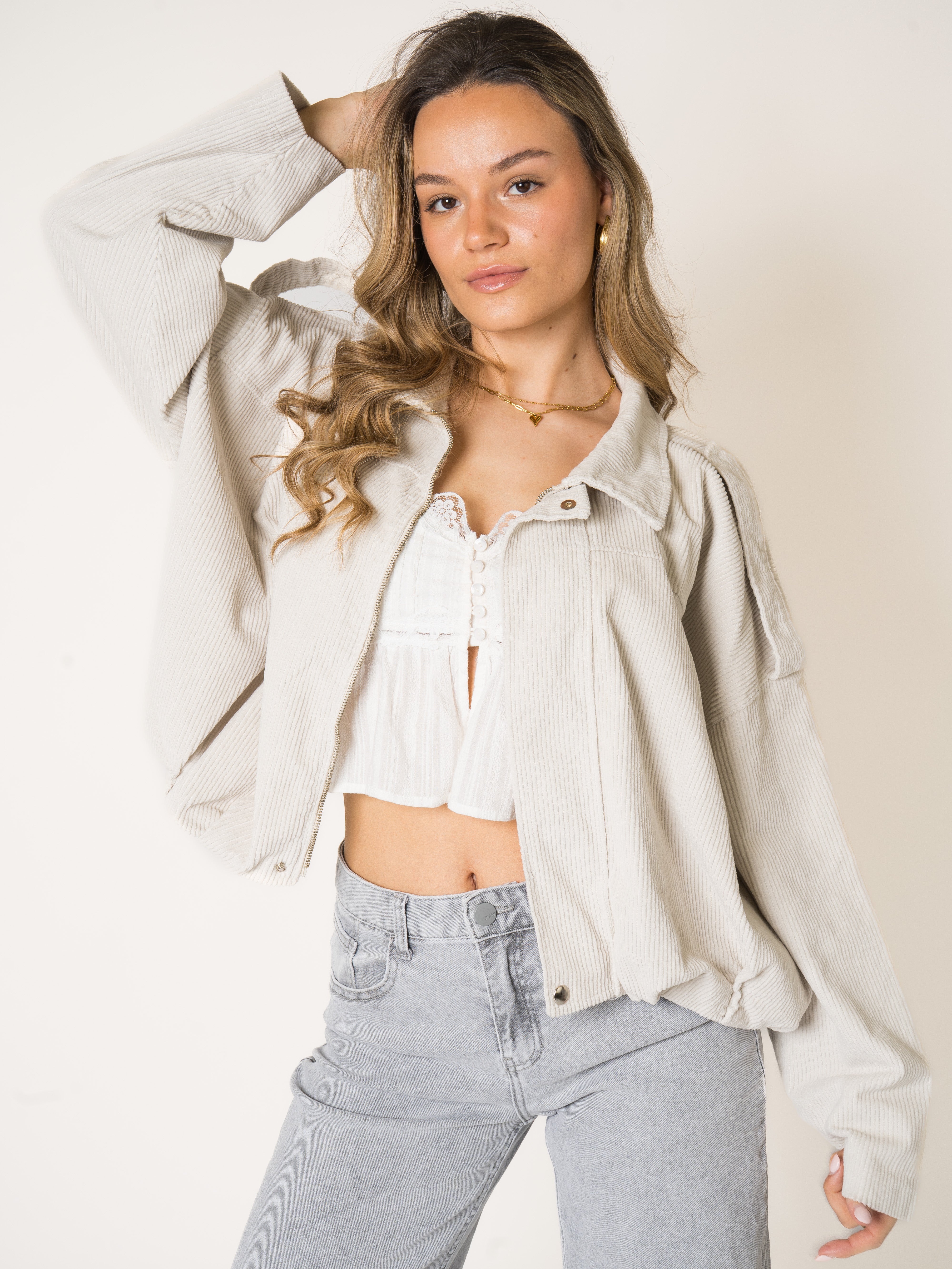 Almond Milk Cord Jacket