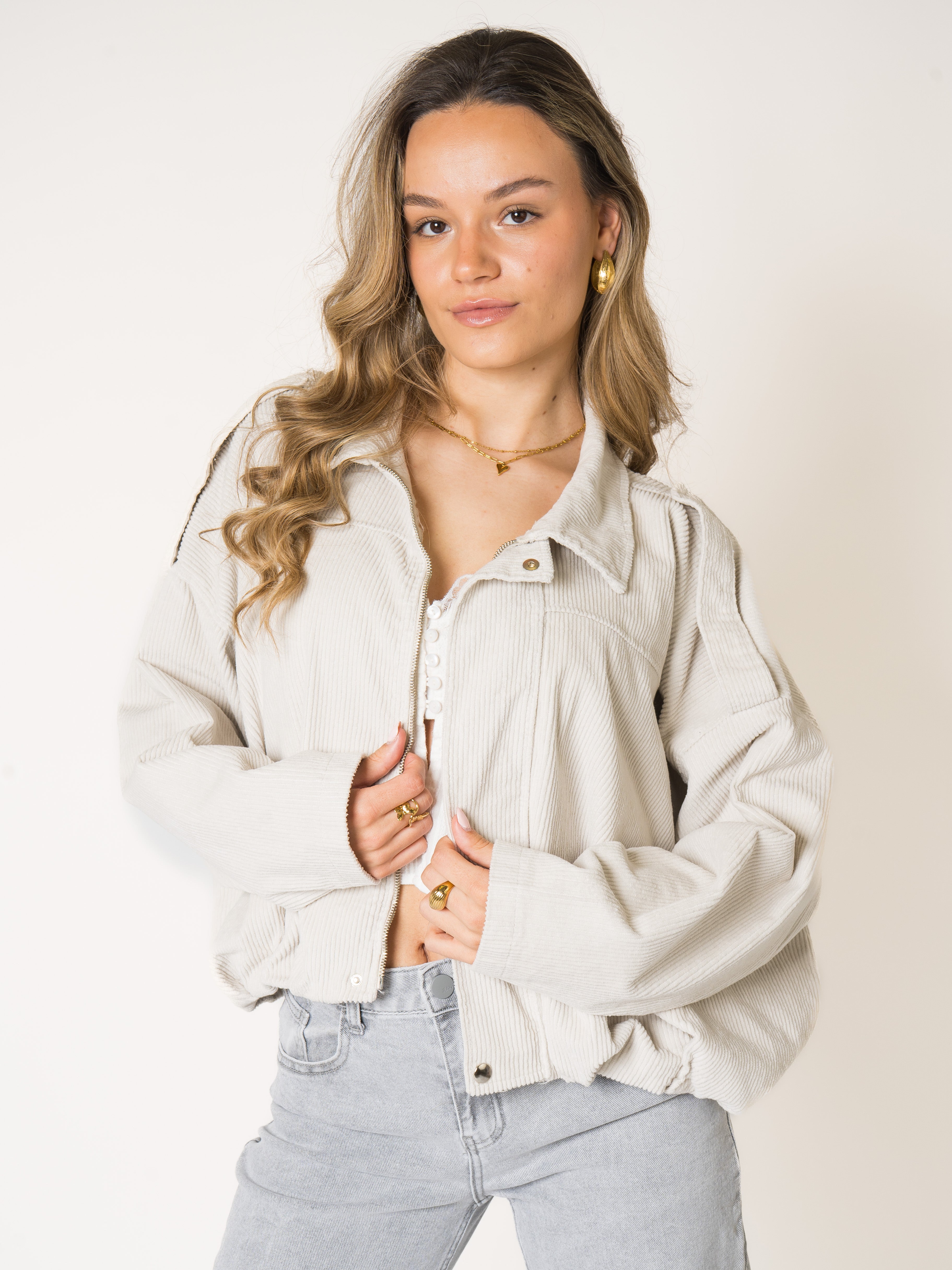Almond Milk Cord Jacket