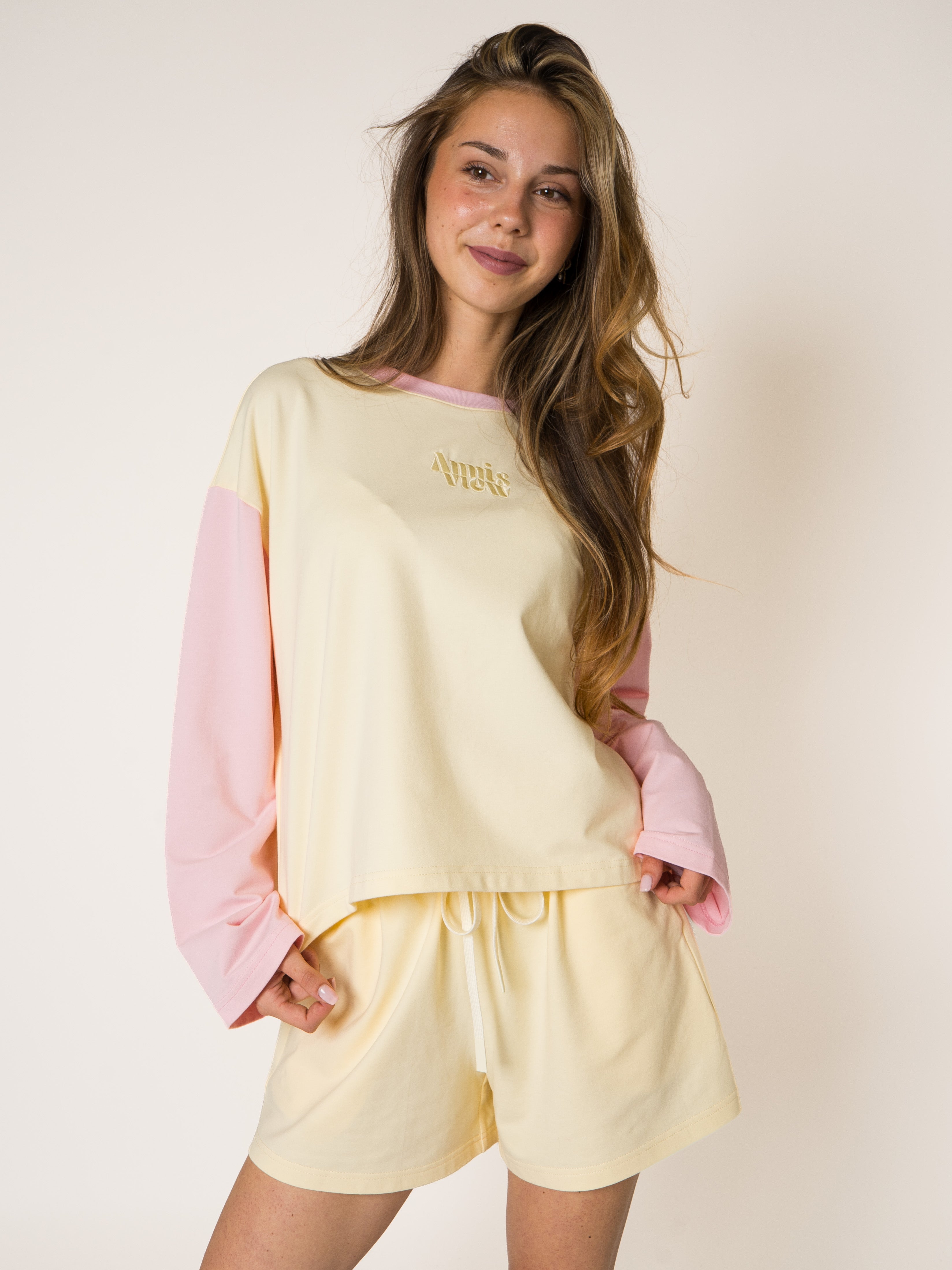 LUCKY DEAL 2274 Oversized Longsleeve - Pink Lemonade - vom Umtausch ausgeschlossen -