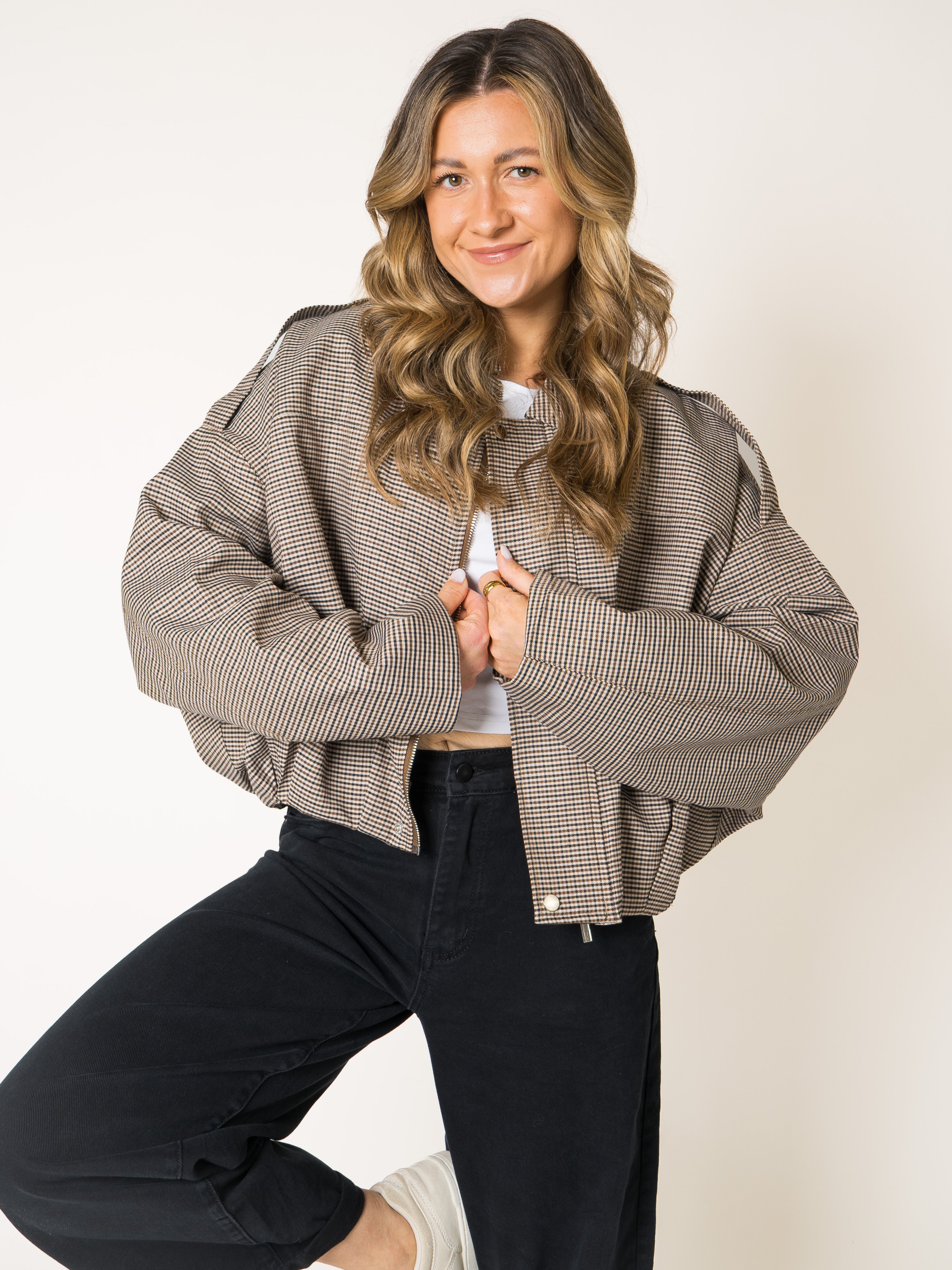 Autumn Girl Plaid Jacket