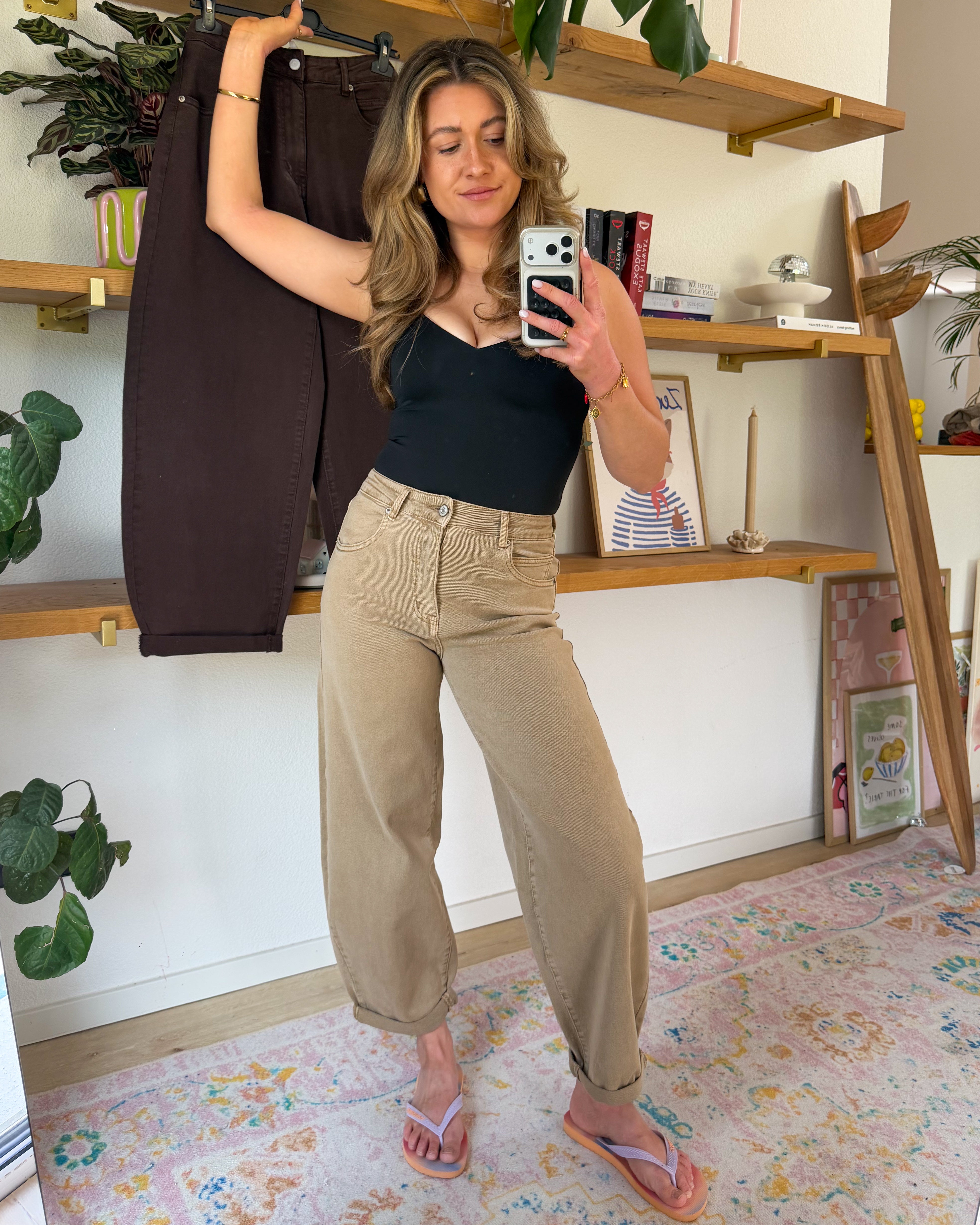 Espresso Ballon Fit Jeans