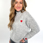 Love Collar Heartfelt Pullover - grau