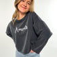 Love Letters Cotton Sweater - washed schwarz