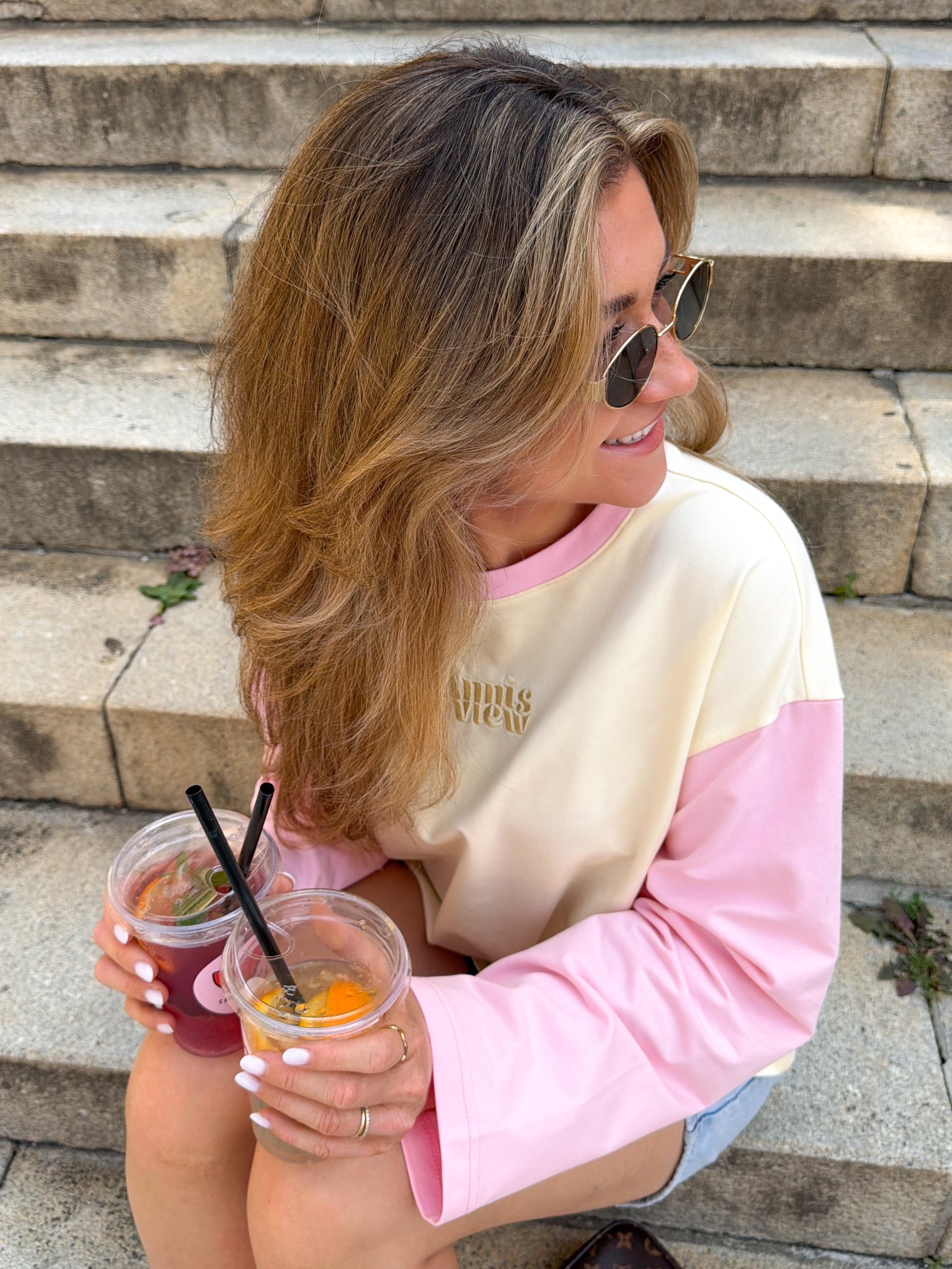 Oversized Longsleeve Pink Lemonade
