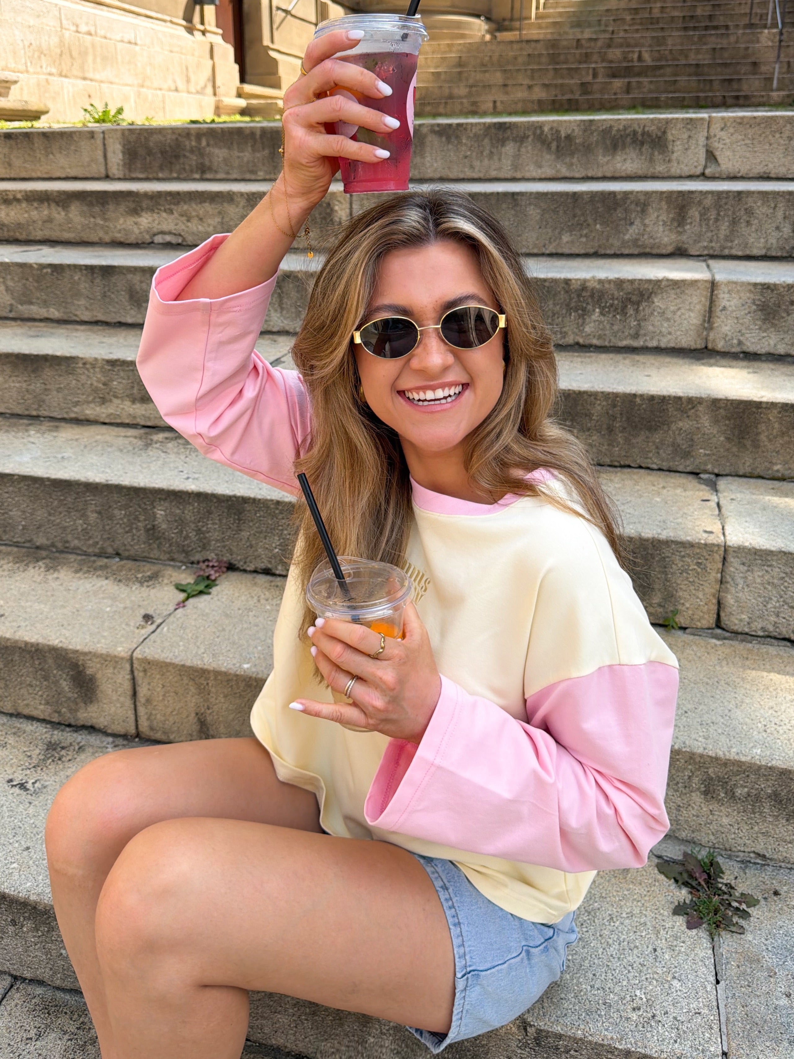 Oversized Longsleeve Pink Lemonade