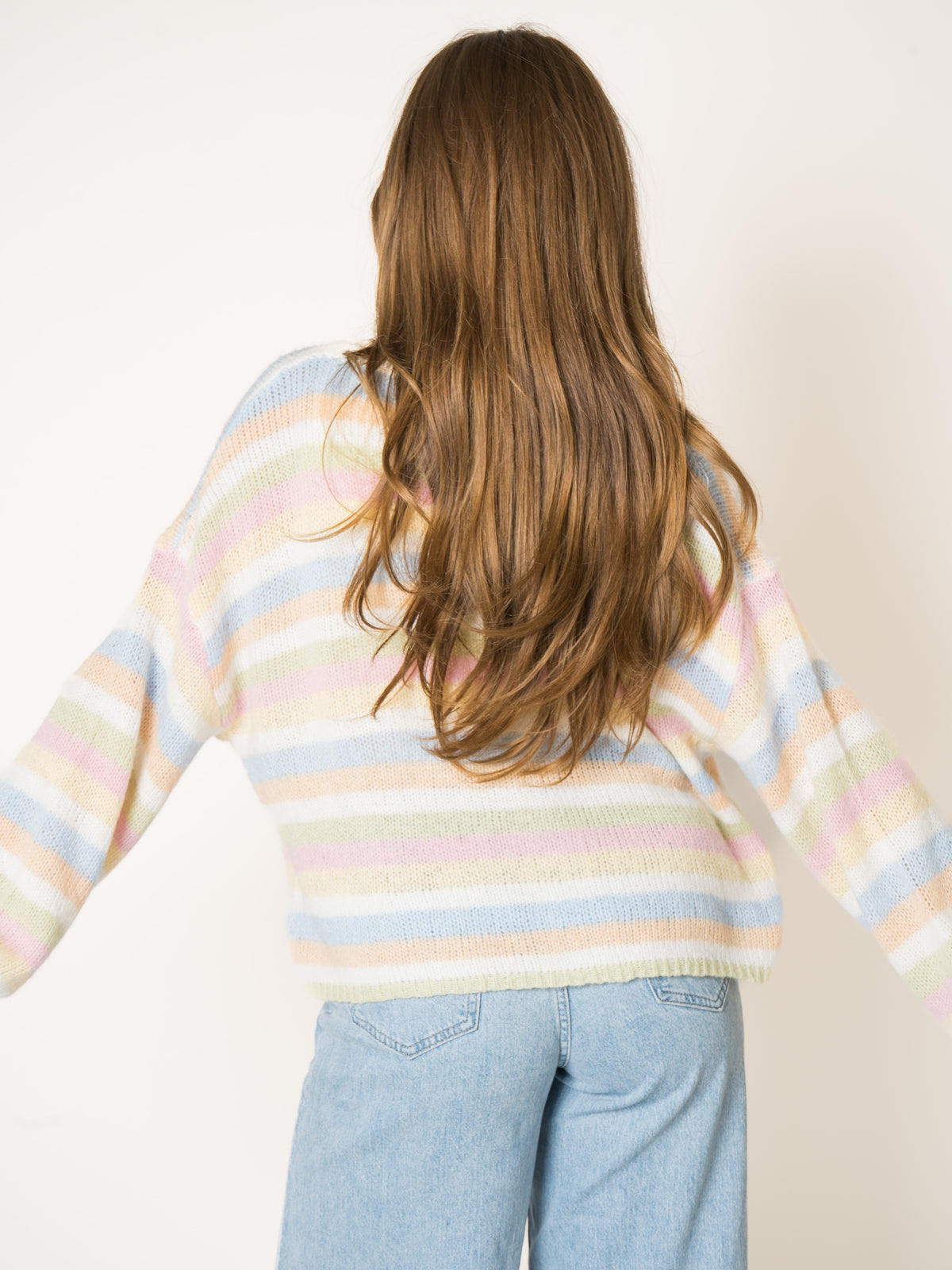Soft Hug Stripe Knit Caridgan