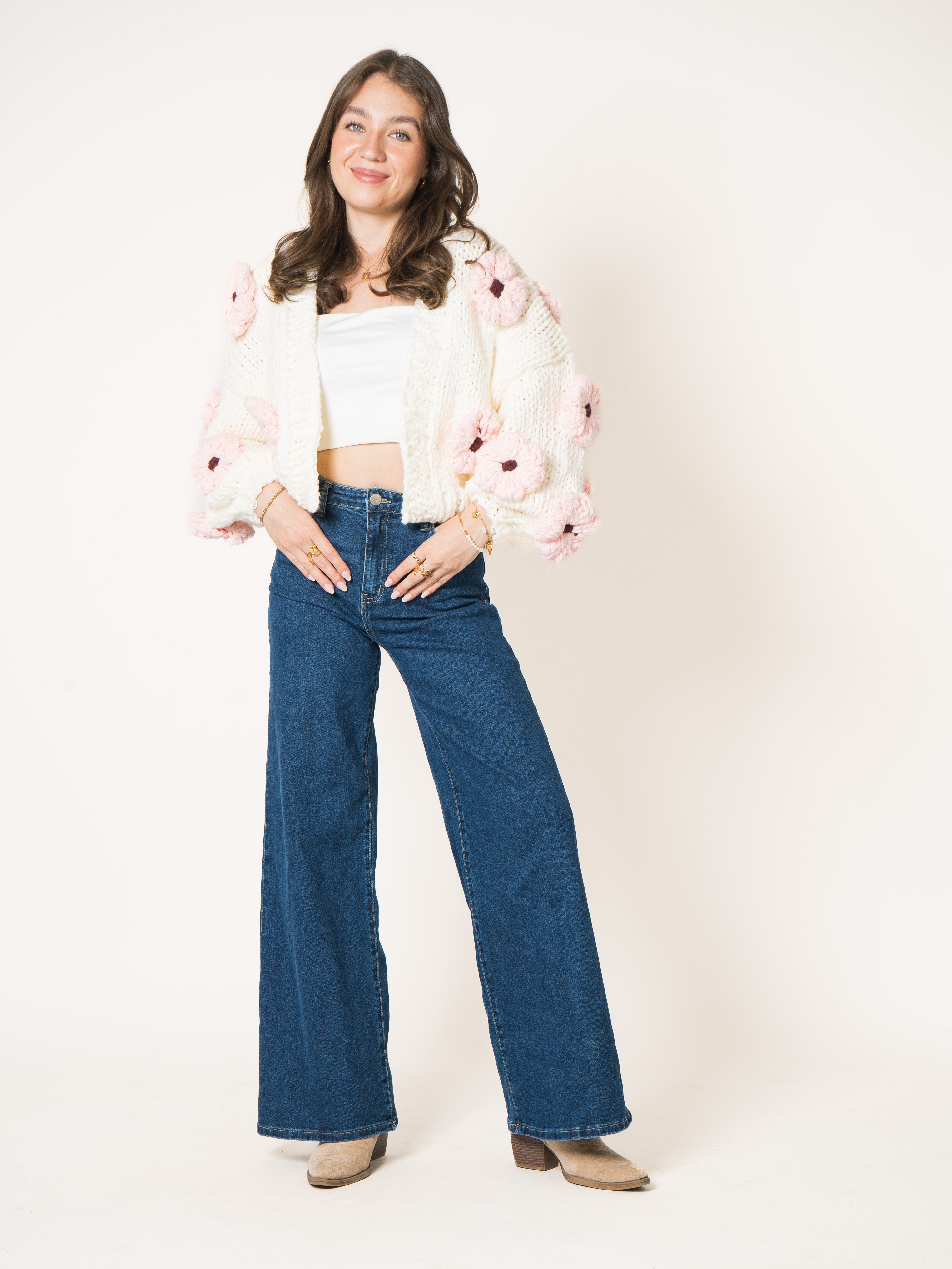 Flower Overload Crochet Cardigan