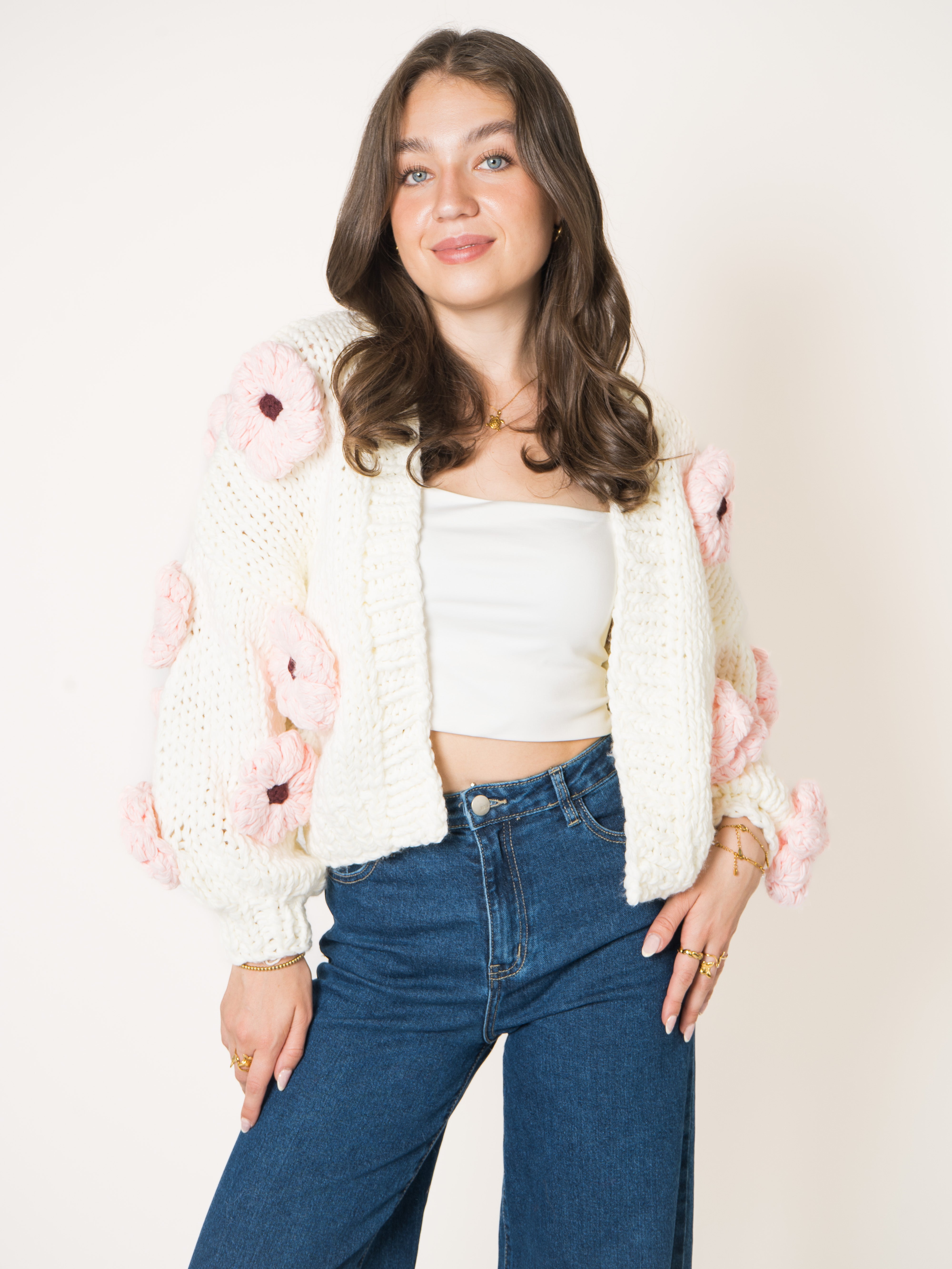 Flower Overload Crochet Cardigan