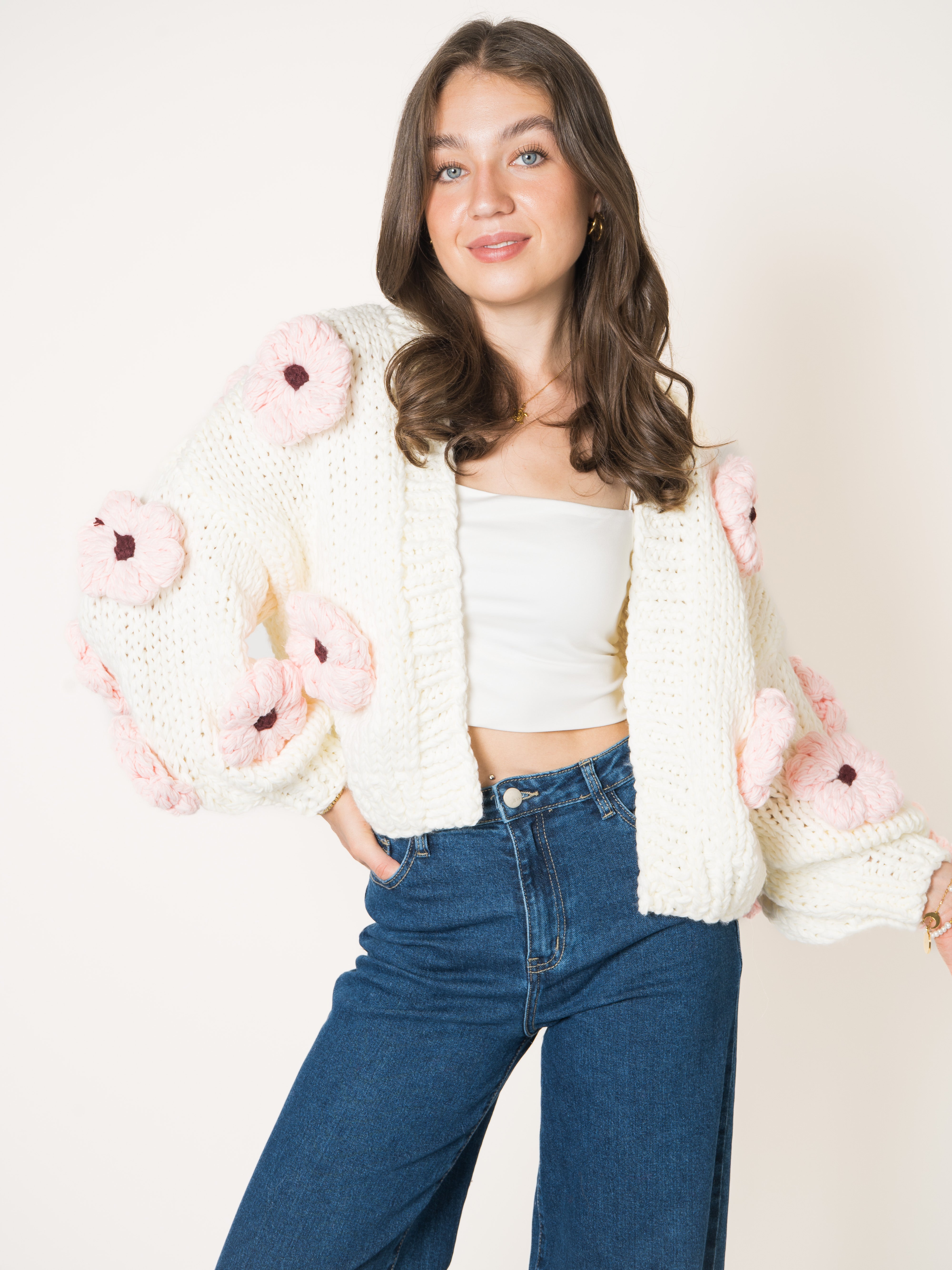 Flower Overload Crochet Cardigan