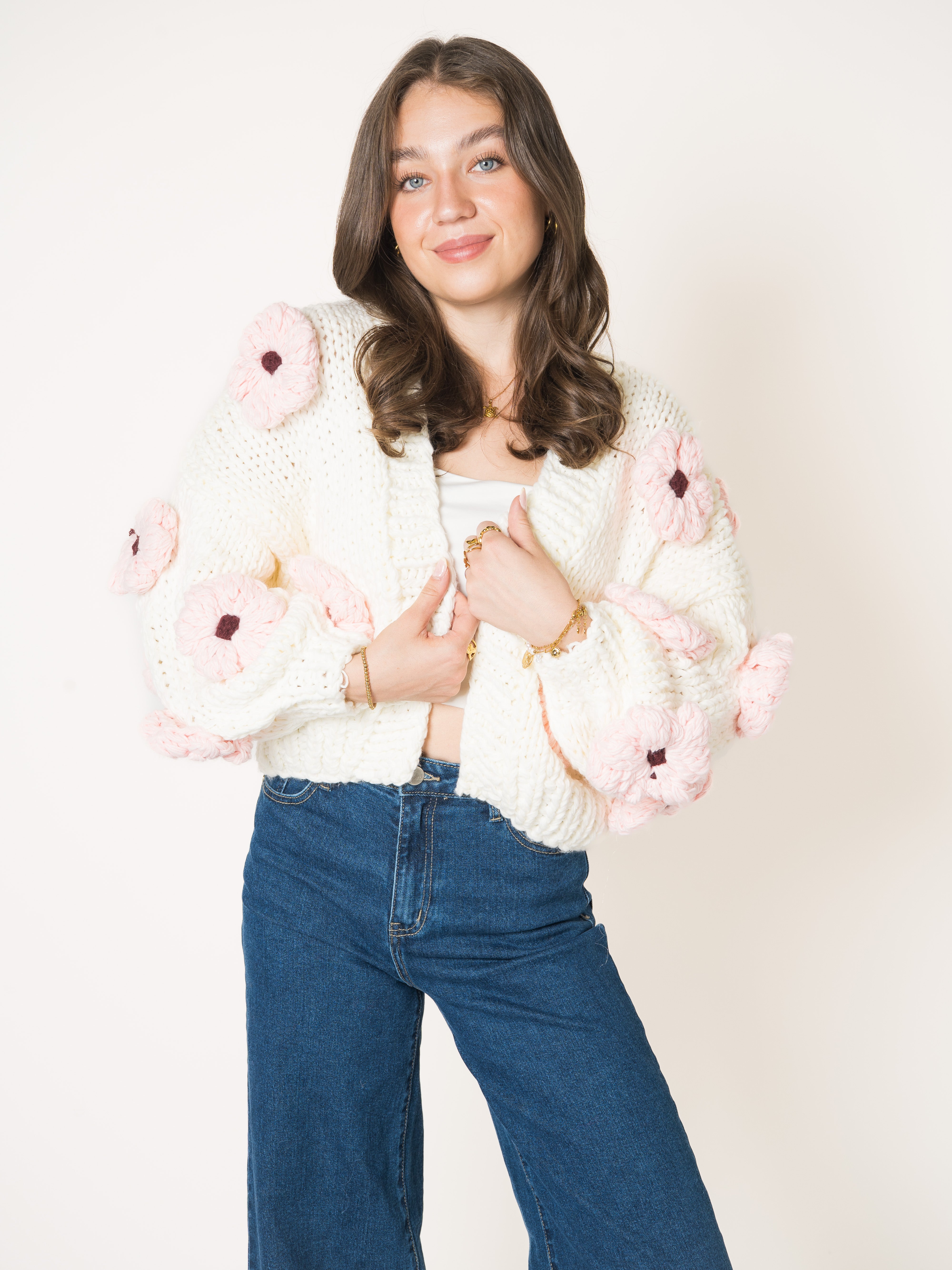 Flower Overload Crochet Cardigan