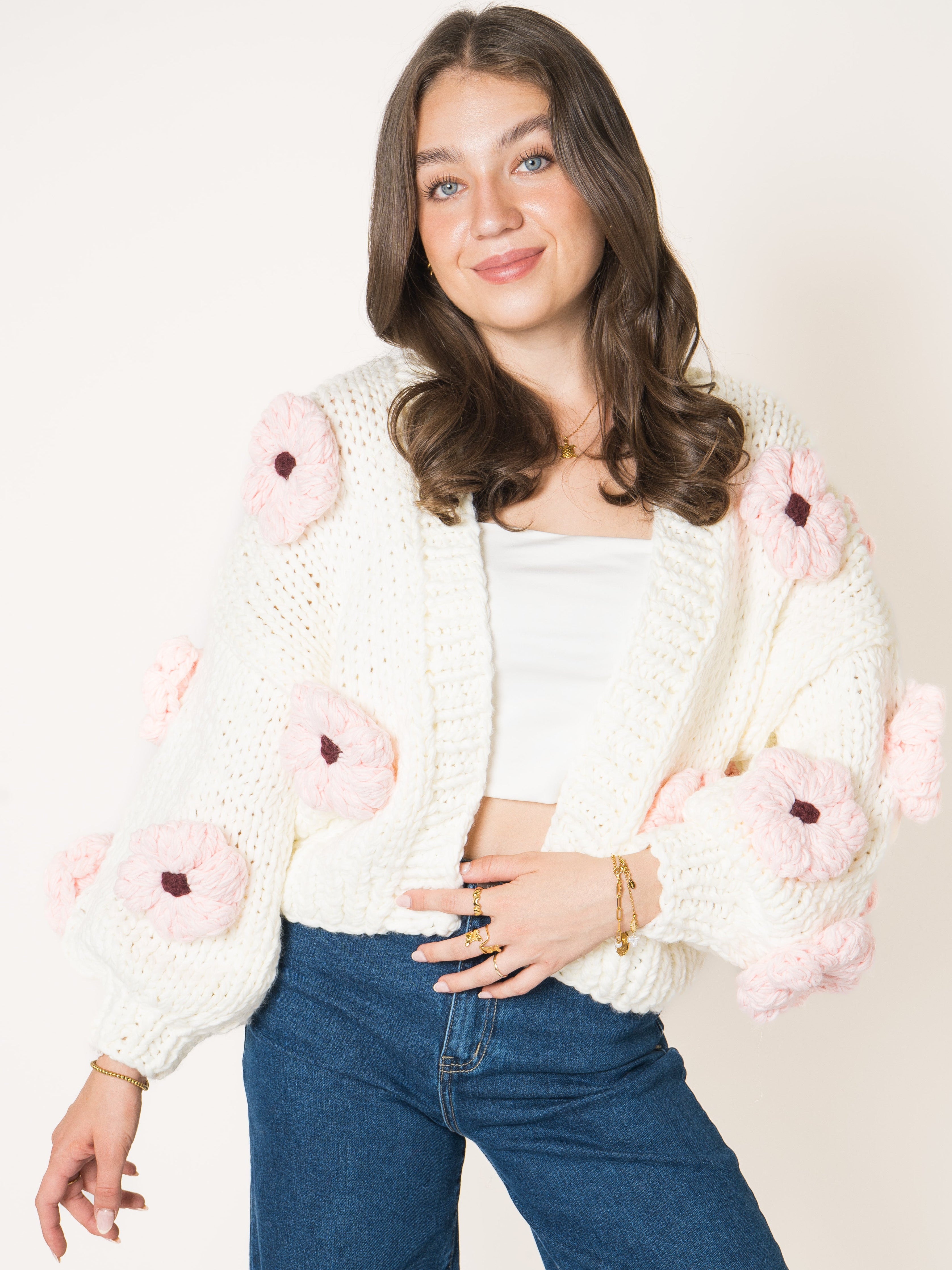 Flower Overload Crochet Cardigan