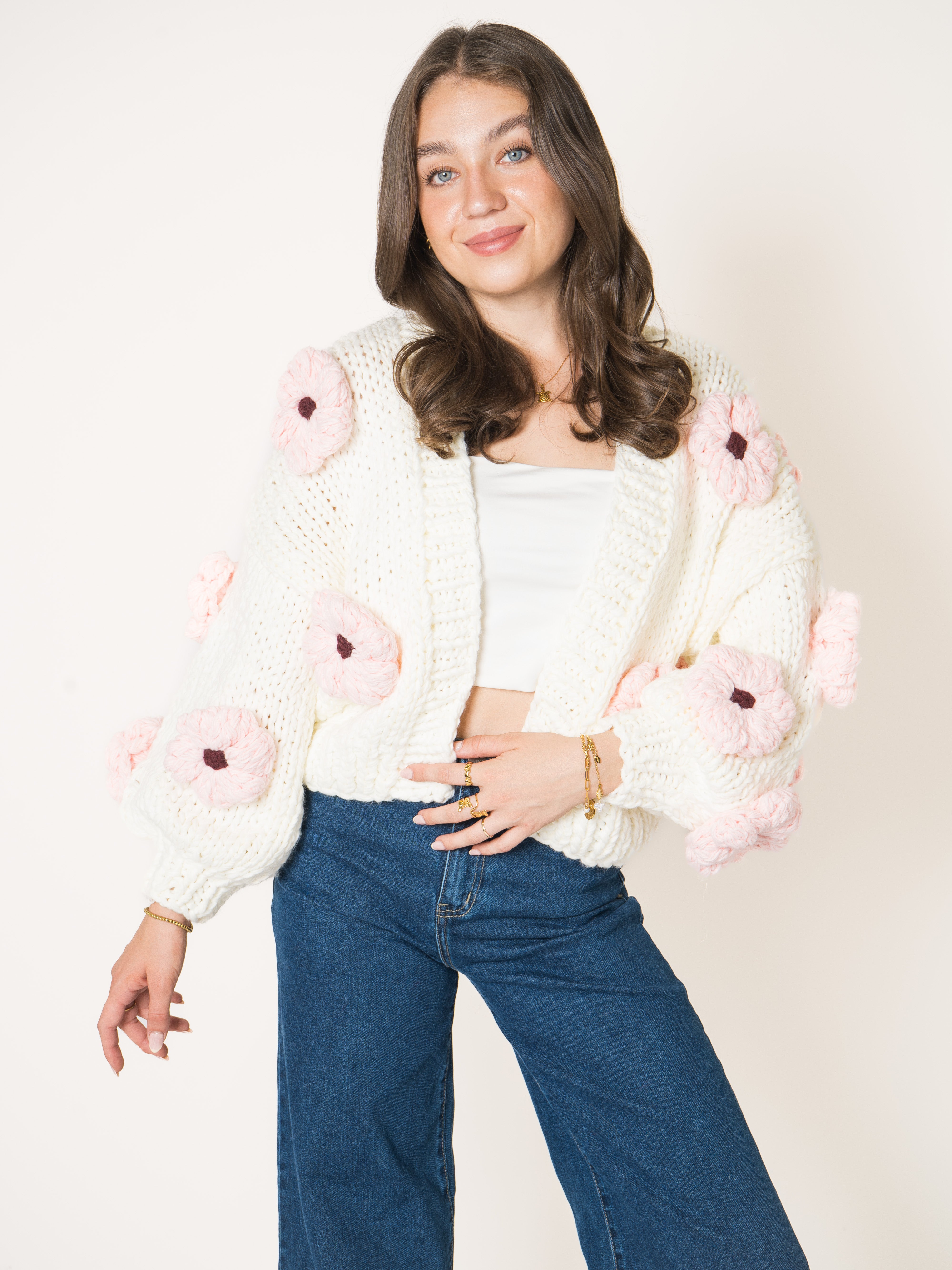 Flower Overload Crochet Cardigan