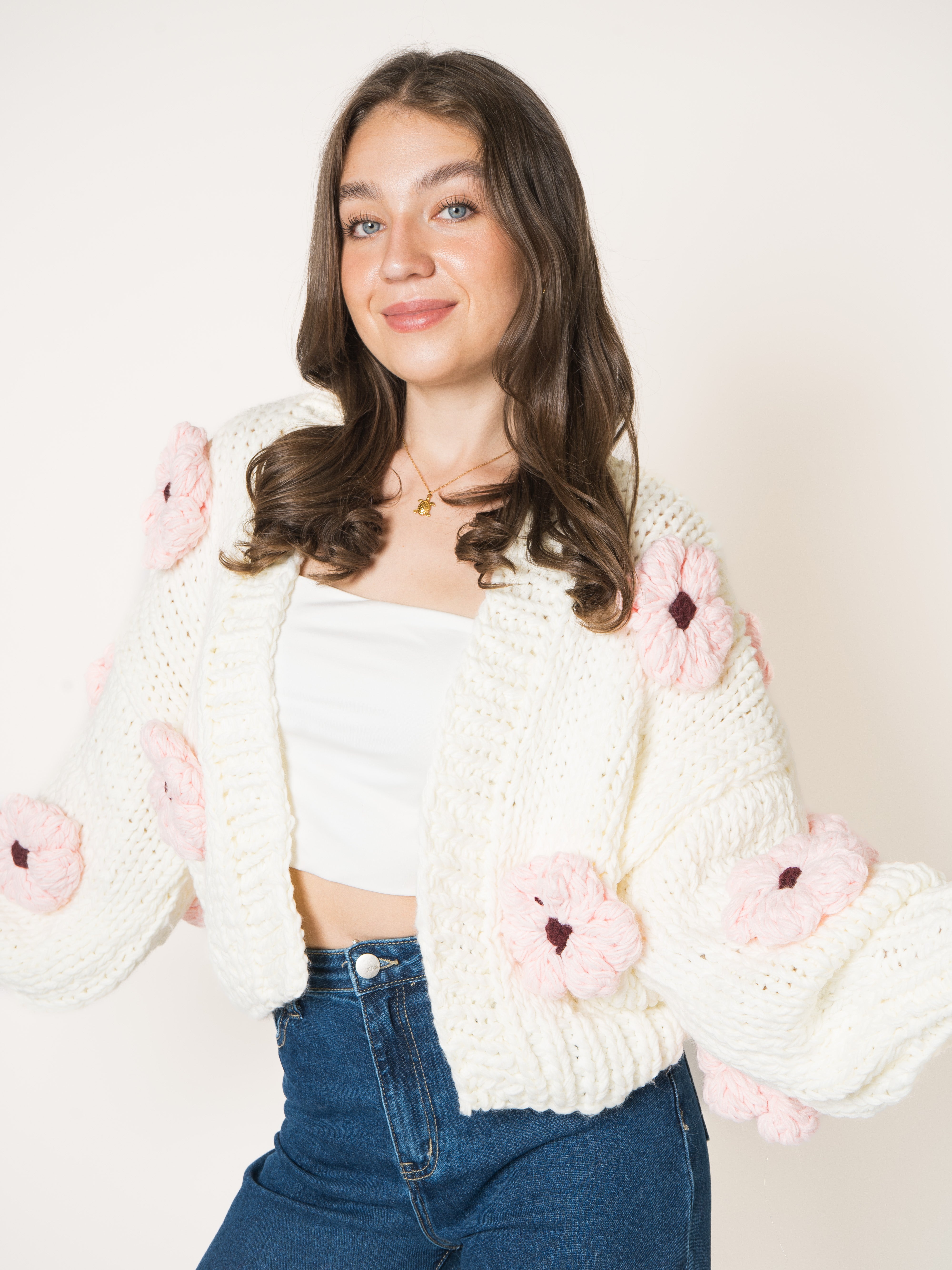 Flower Overload Crochet Cardigan