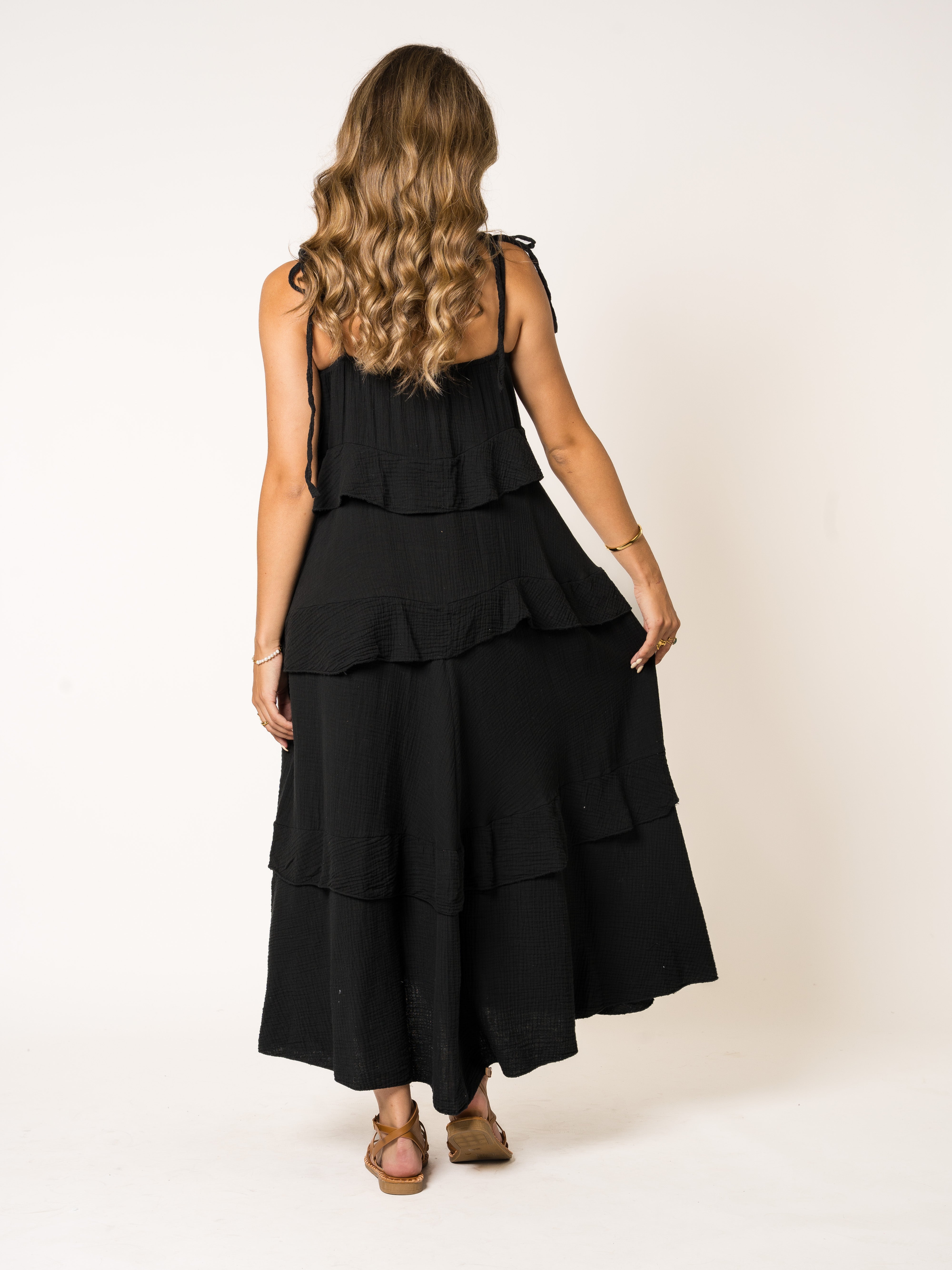 Lucky Deals 1829- Musselin Träger Midikleid Alania- Vom Umtausch ausgeschlossen
