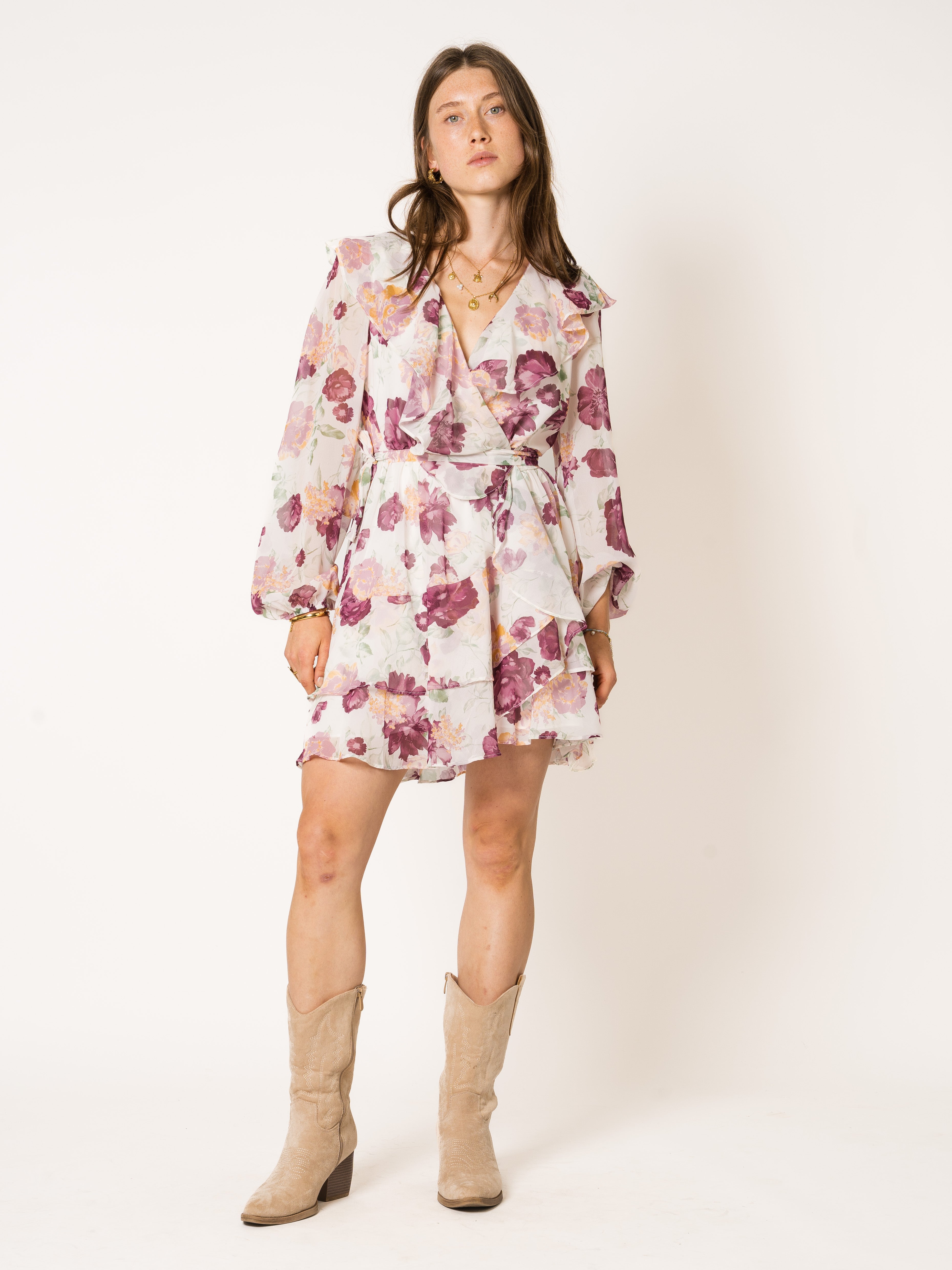 Blossom Beauty Wrap Minidress