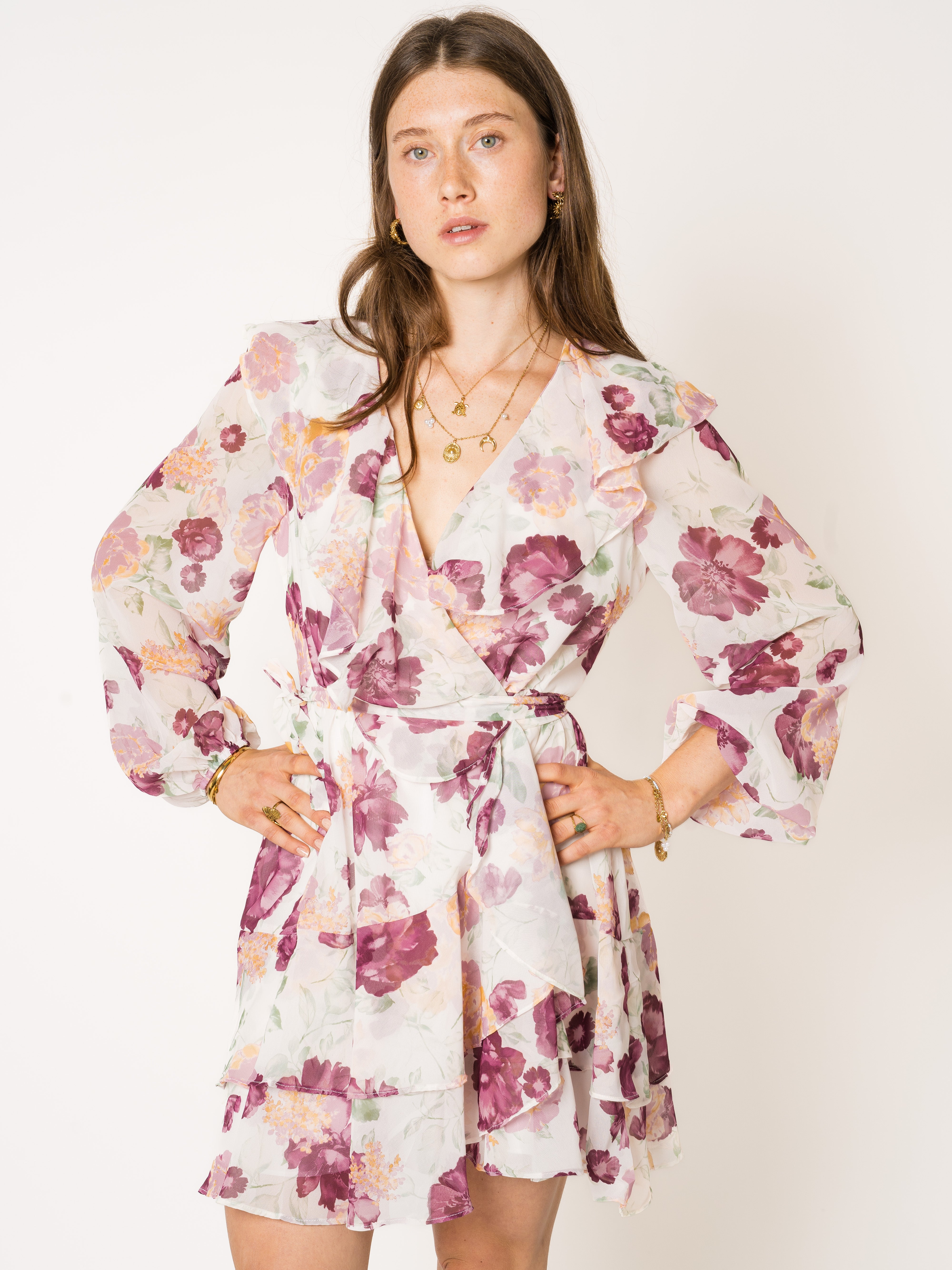 Blossom Beauty Wrap Minidress