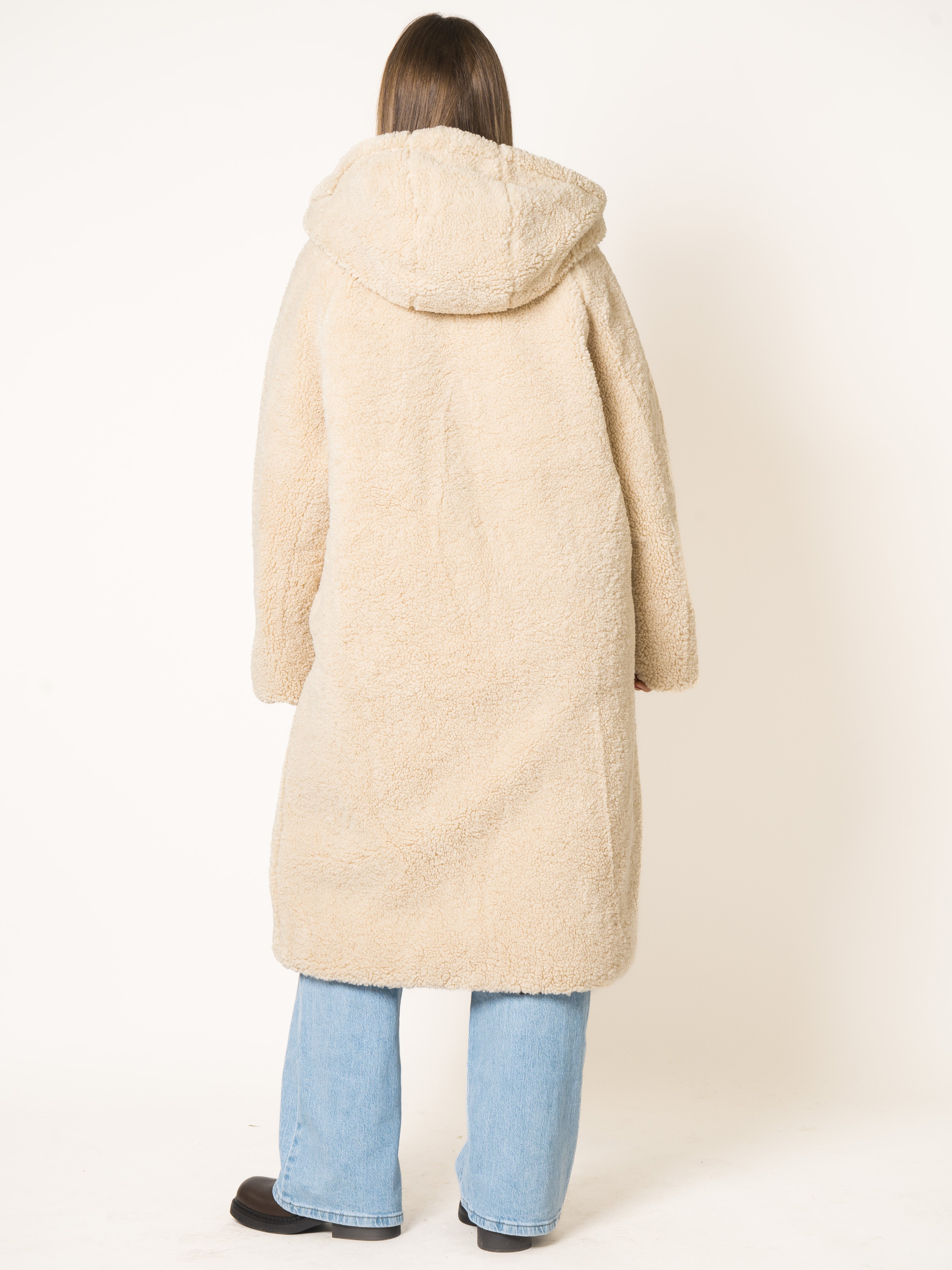 Two in One Winterjacke -  Schwarz/Creme