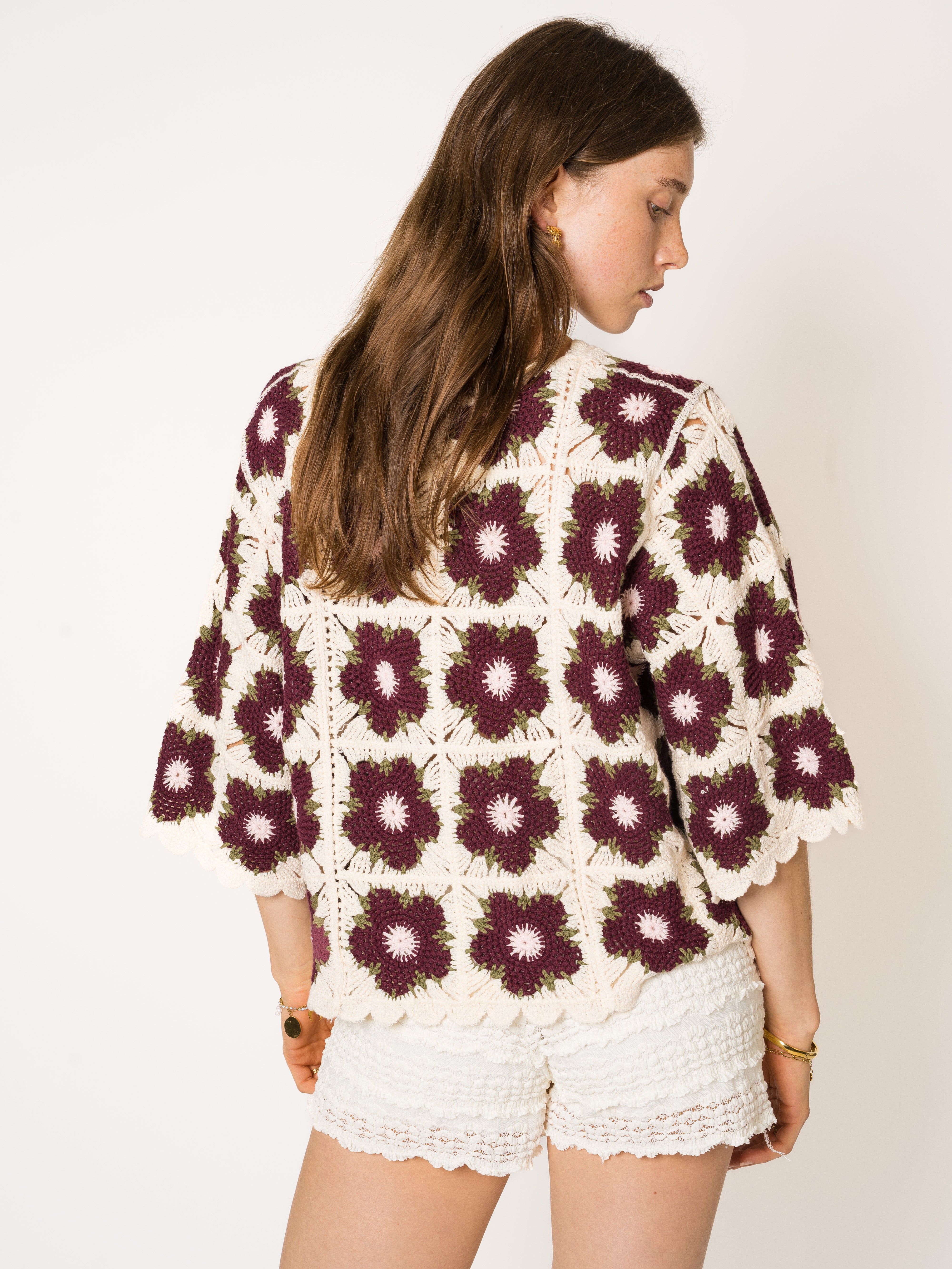 Full Bloom Crochet Shirt