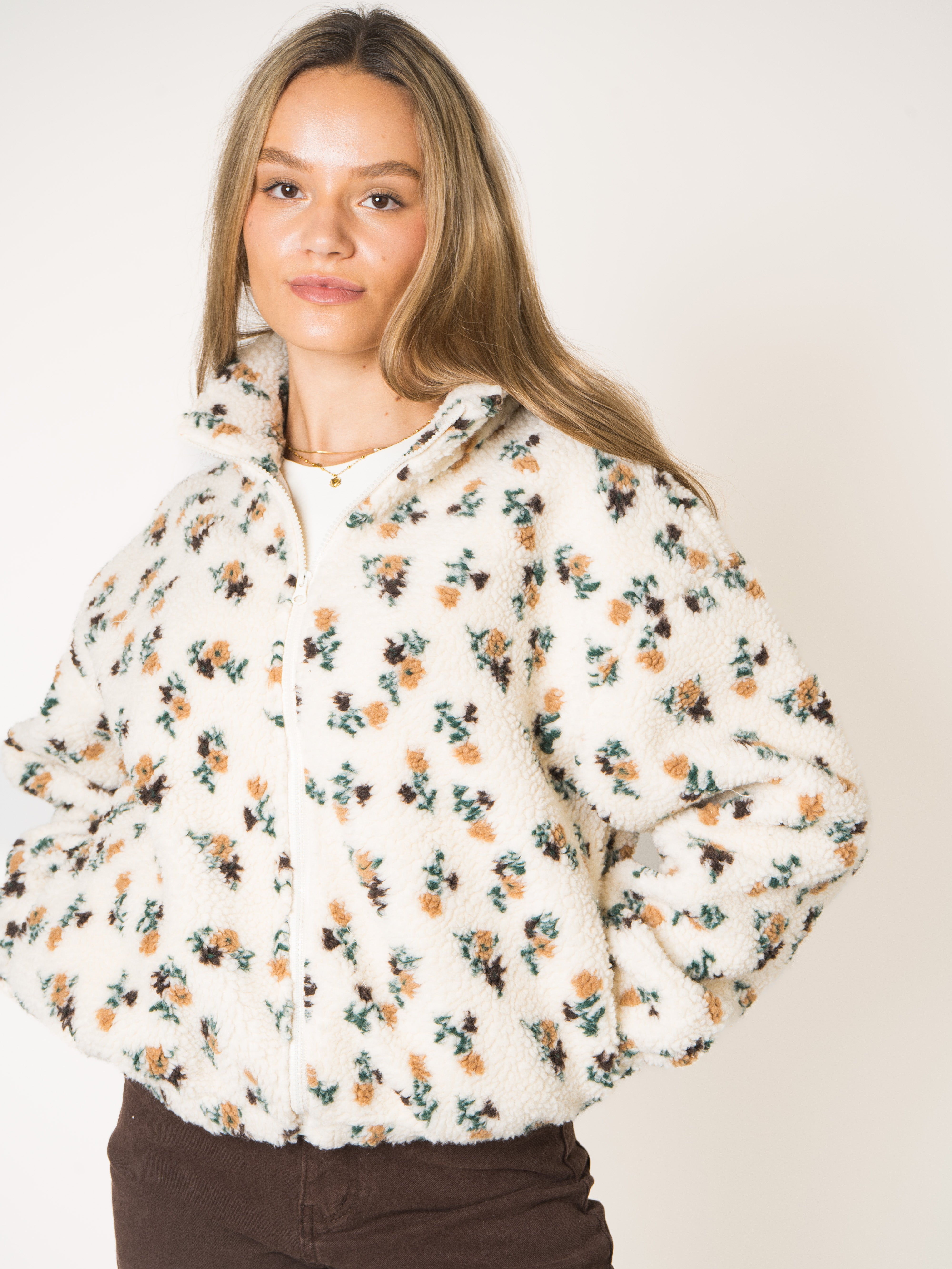 Frosty Flower Teddy Fleece
