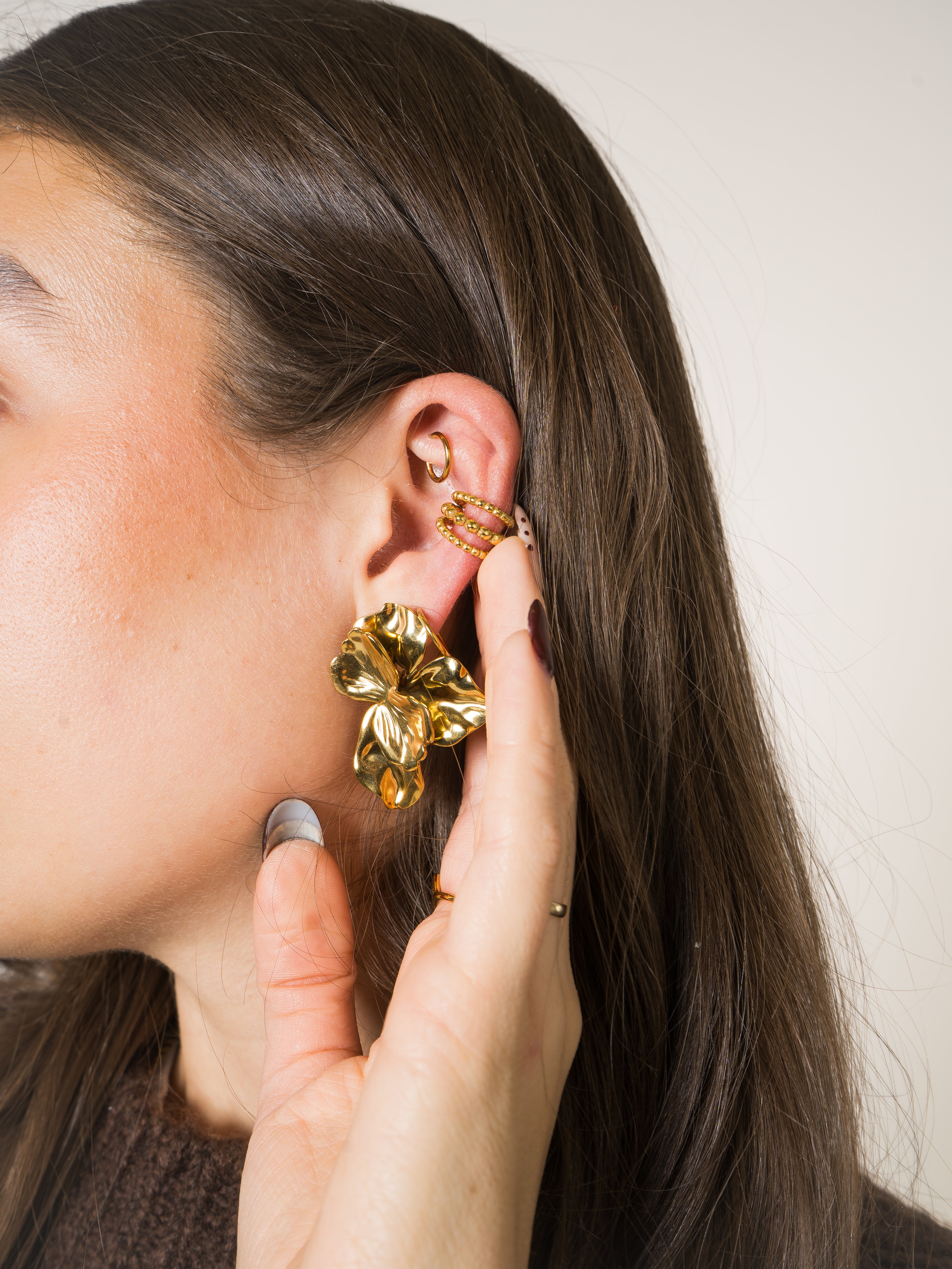 Bubbles Triple Ear Cuff
