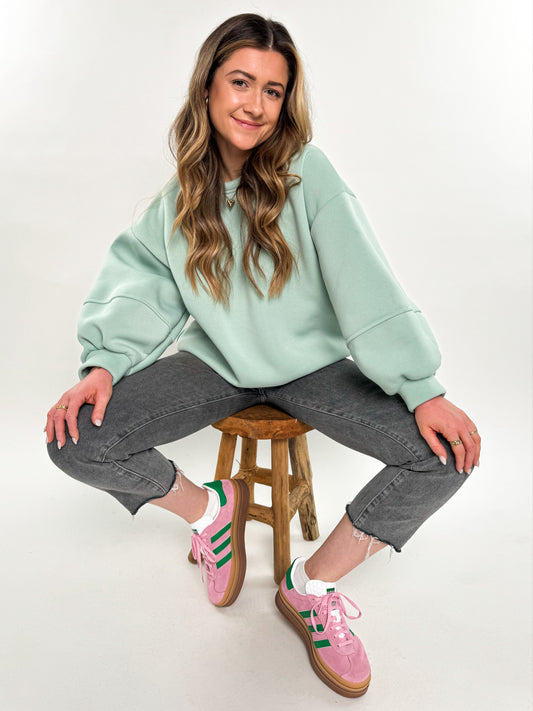 Simple Slate Comfort Sweatshirt - pastellgrün