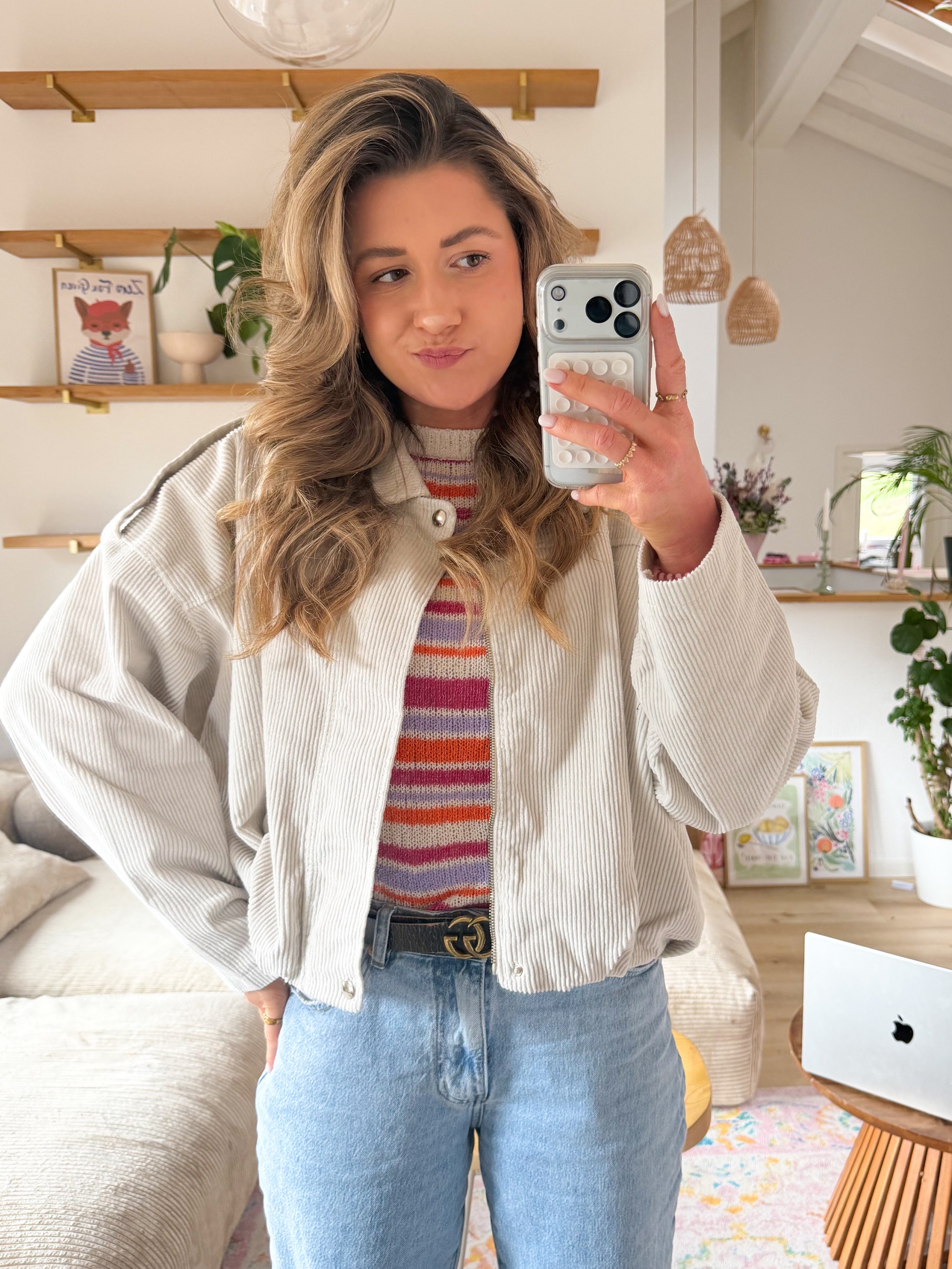 Almond Milk Cord Jacket