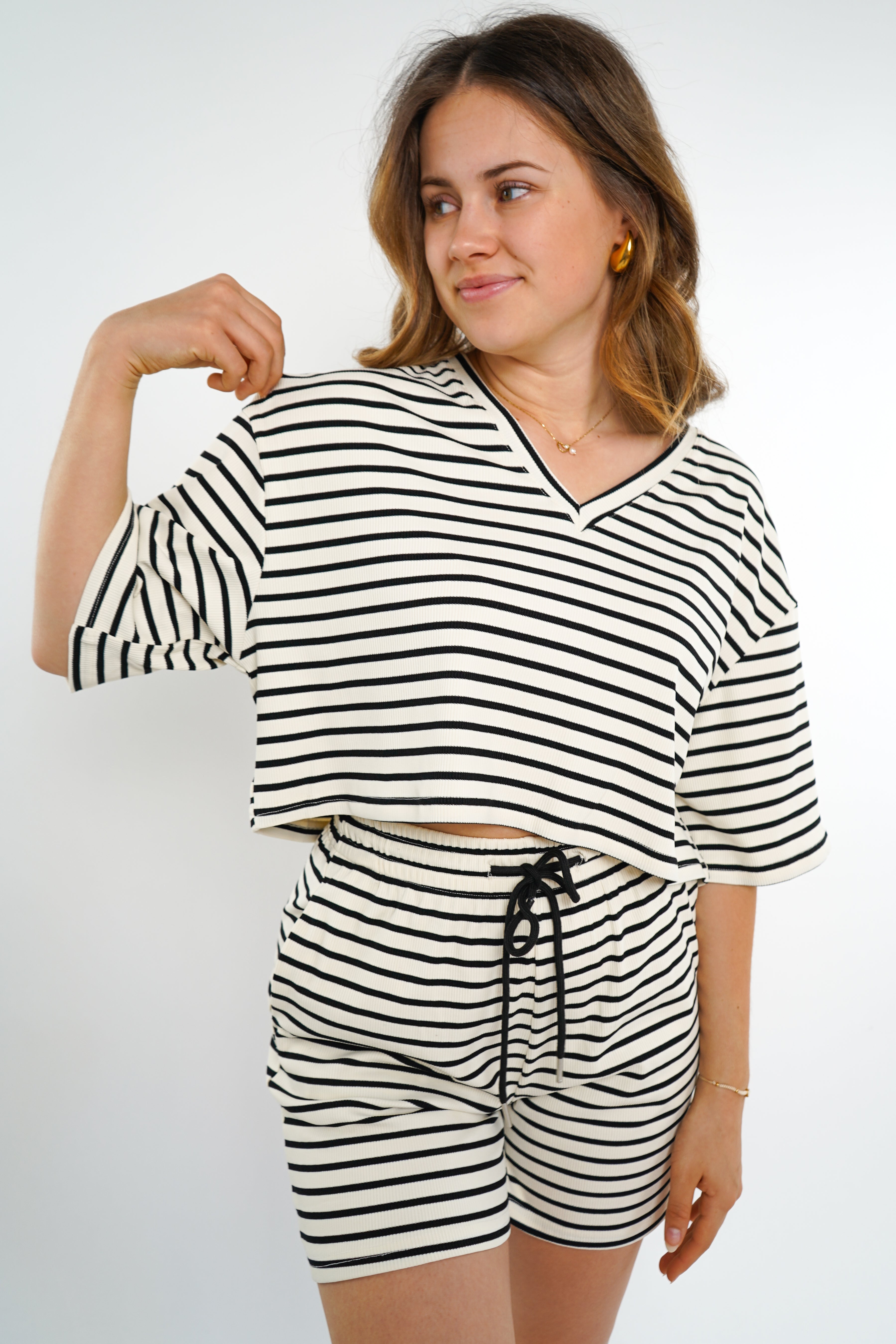 Stripe Me Up Shorts - weiß