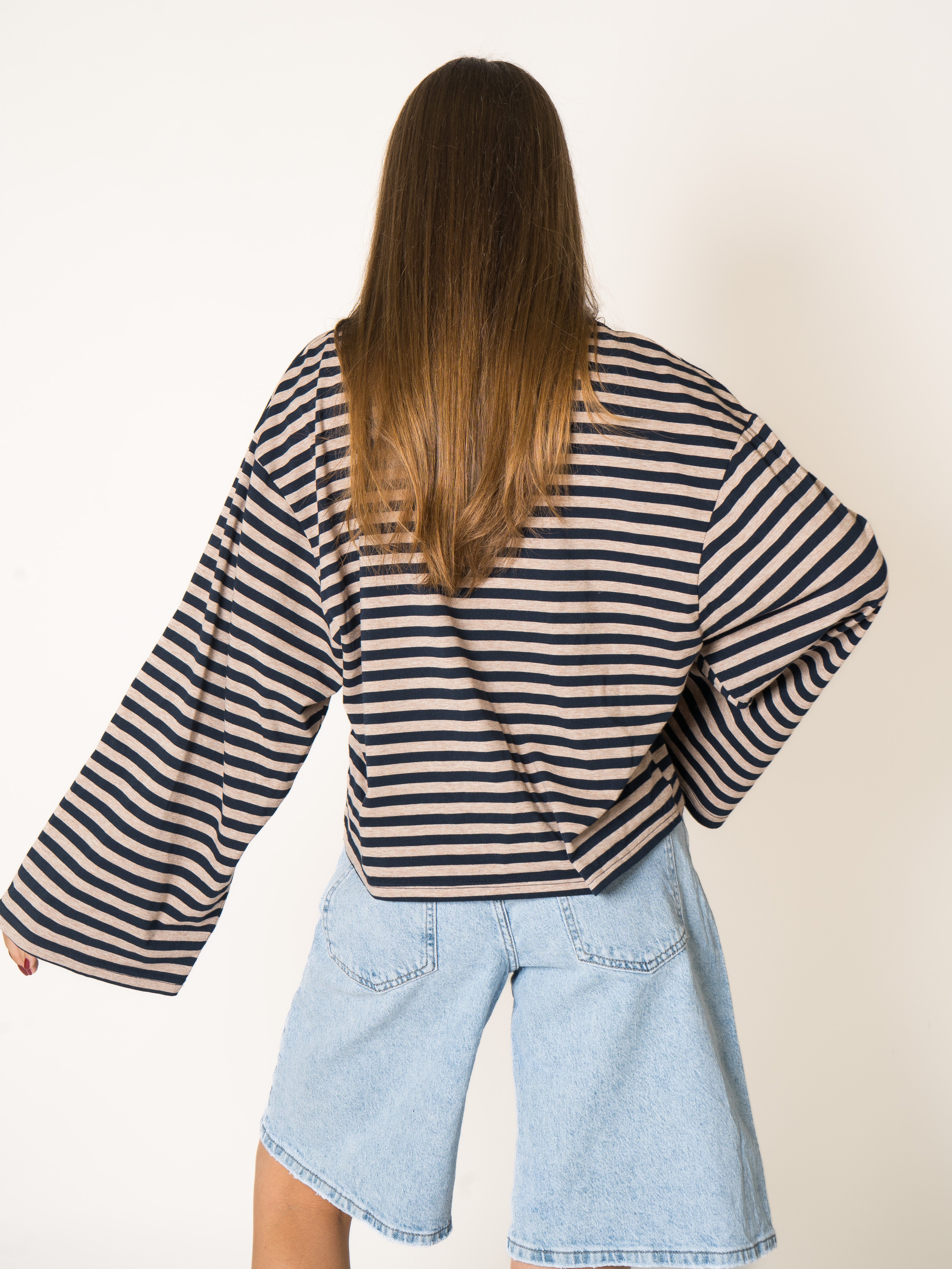 Oversized Longsleeve Marine Stripes