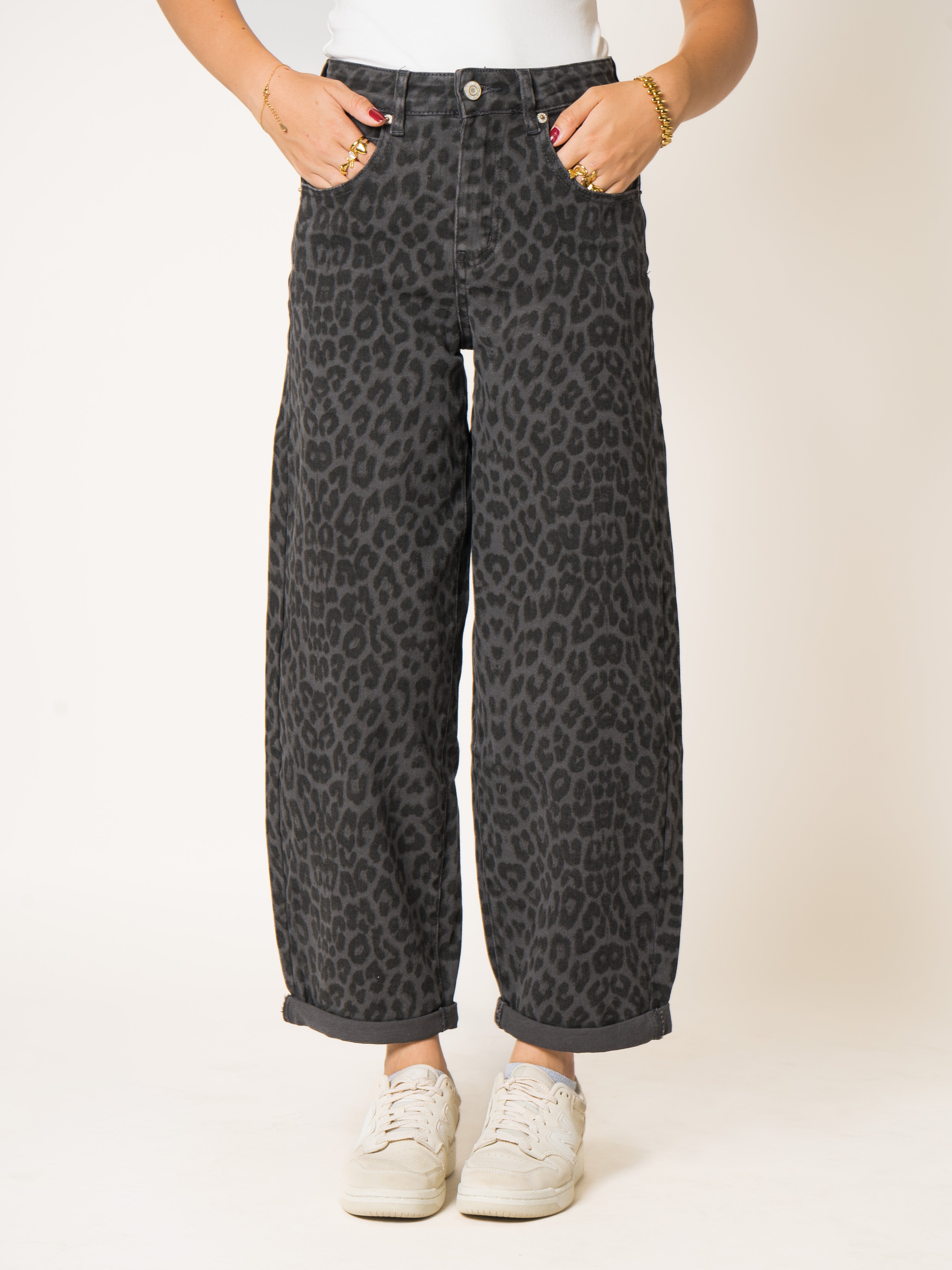Balloon Fit Leo Jeans Stone Grey