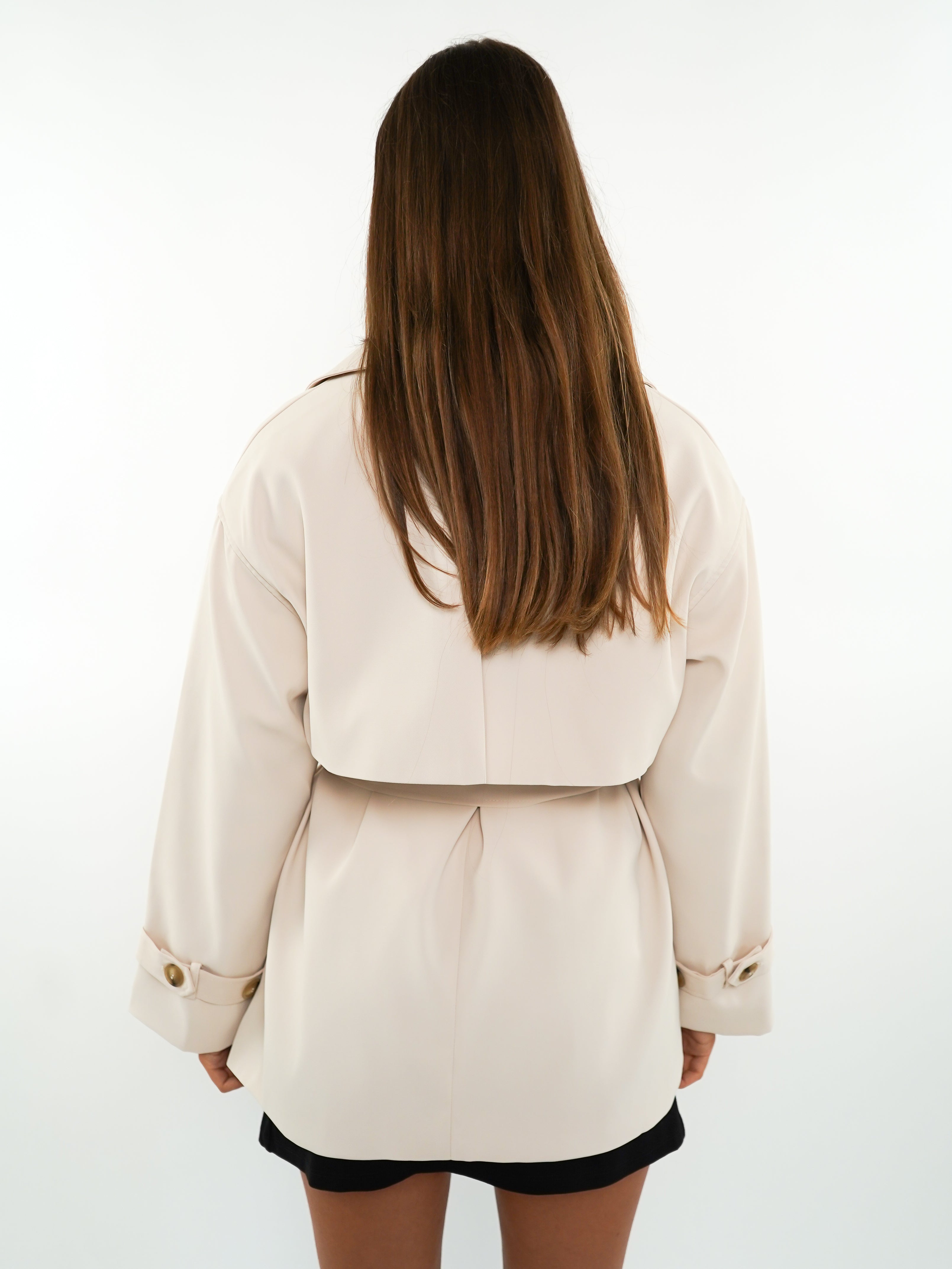 LUCKY DEAL 1305 Trenchcoat Kurz - Cremebeige - vom Umtausch ausgeschlossen -