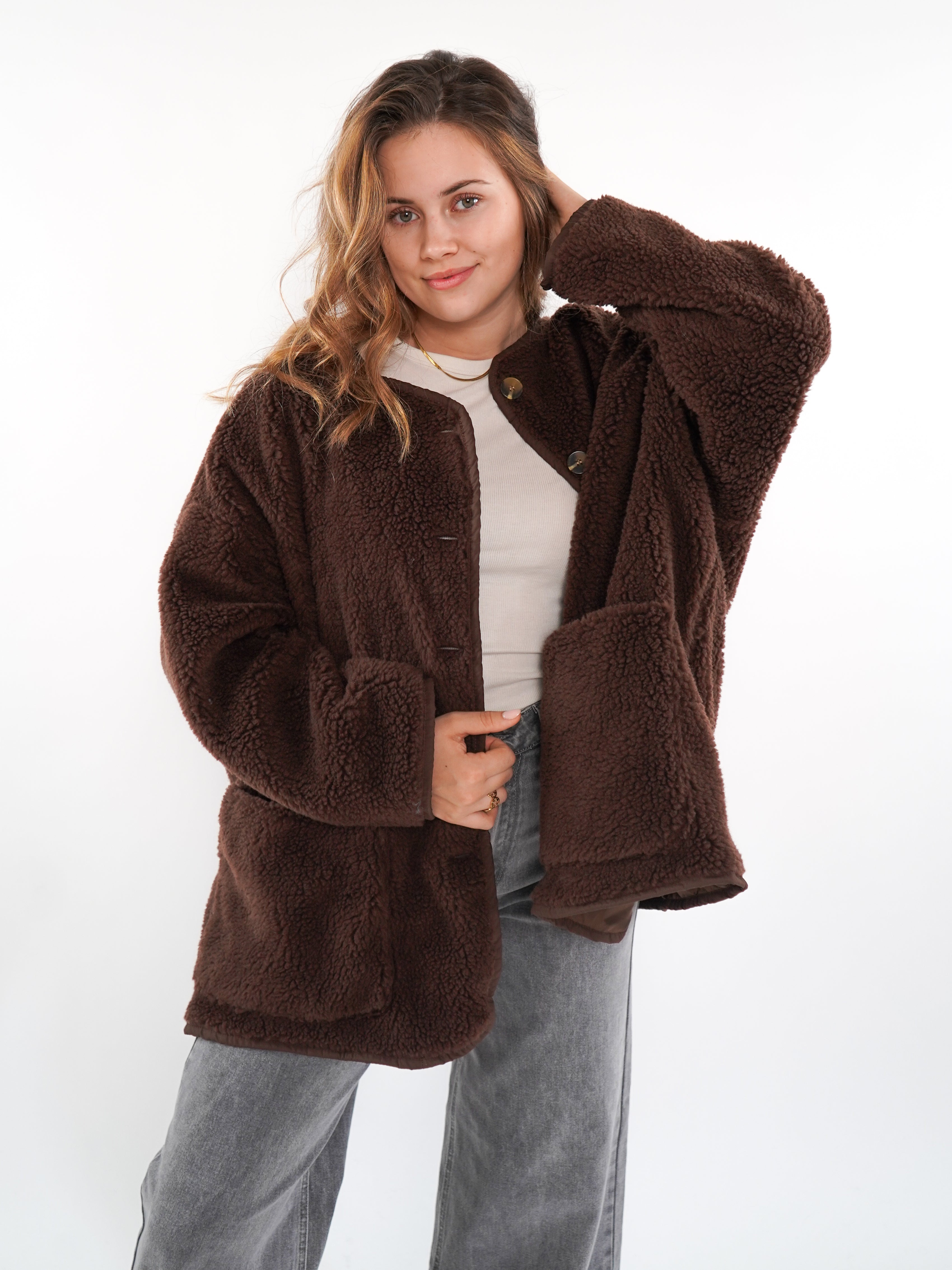 Teddyjacke ANNISVIEW - Chocolate