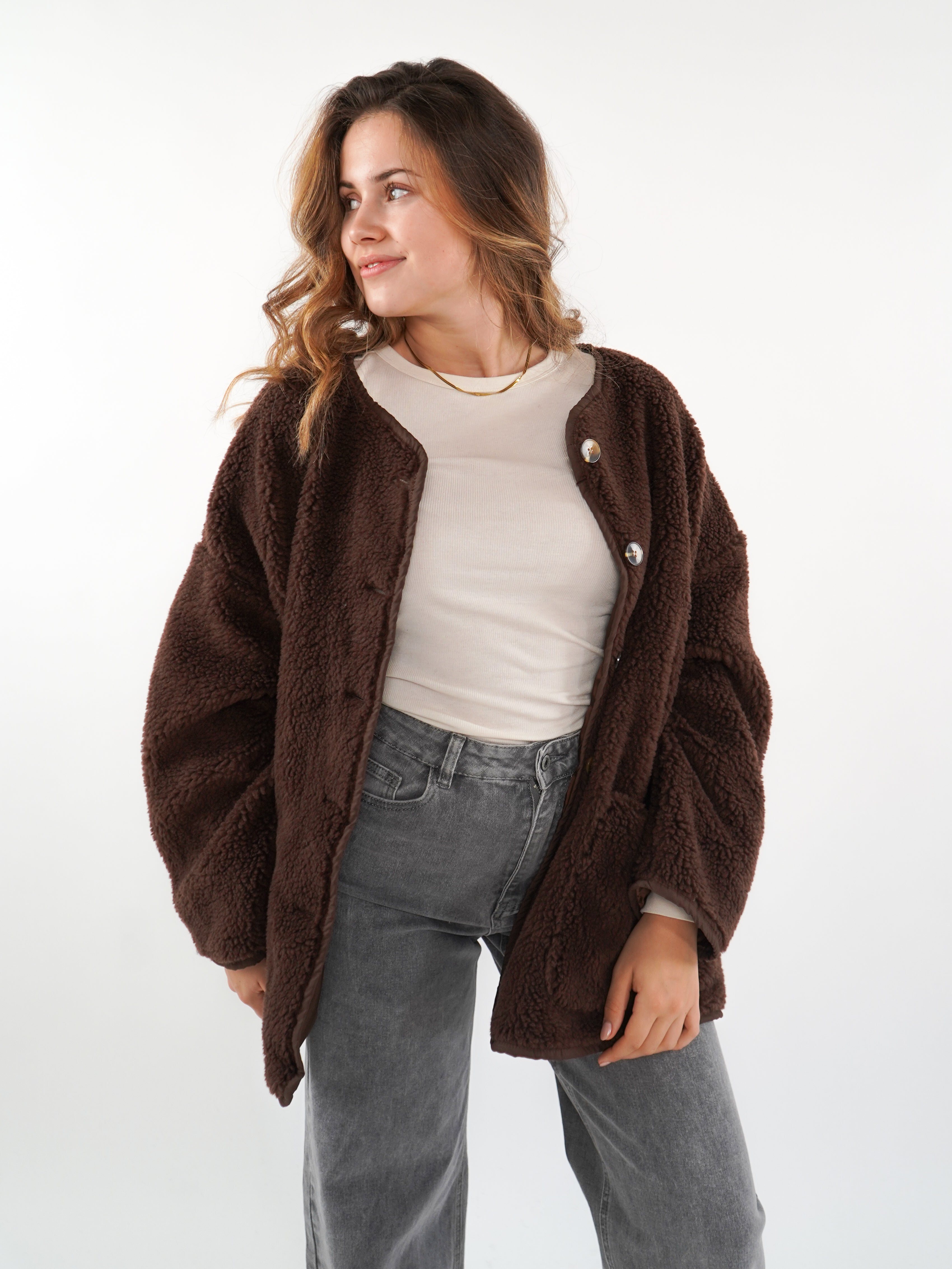 Teddyjacke ANNISVIEW - Chocolate