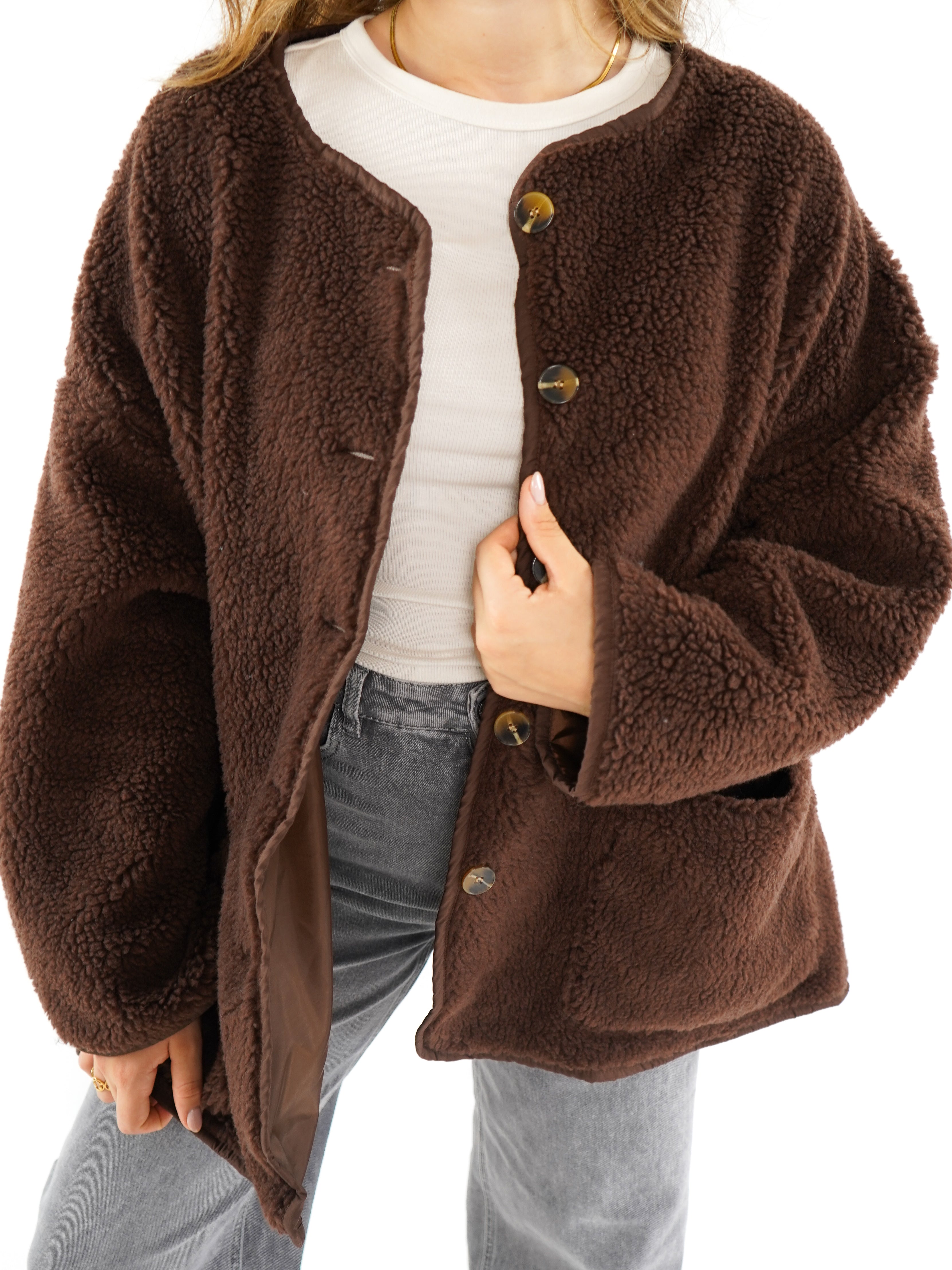 Teddyjacke ANNISVIEW - Chocolate