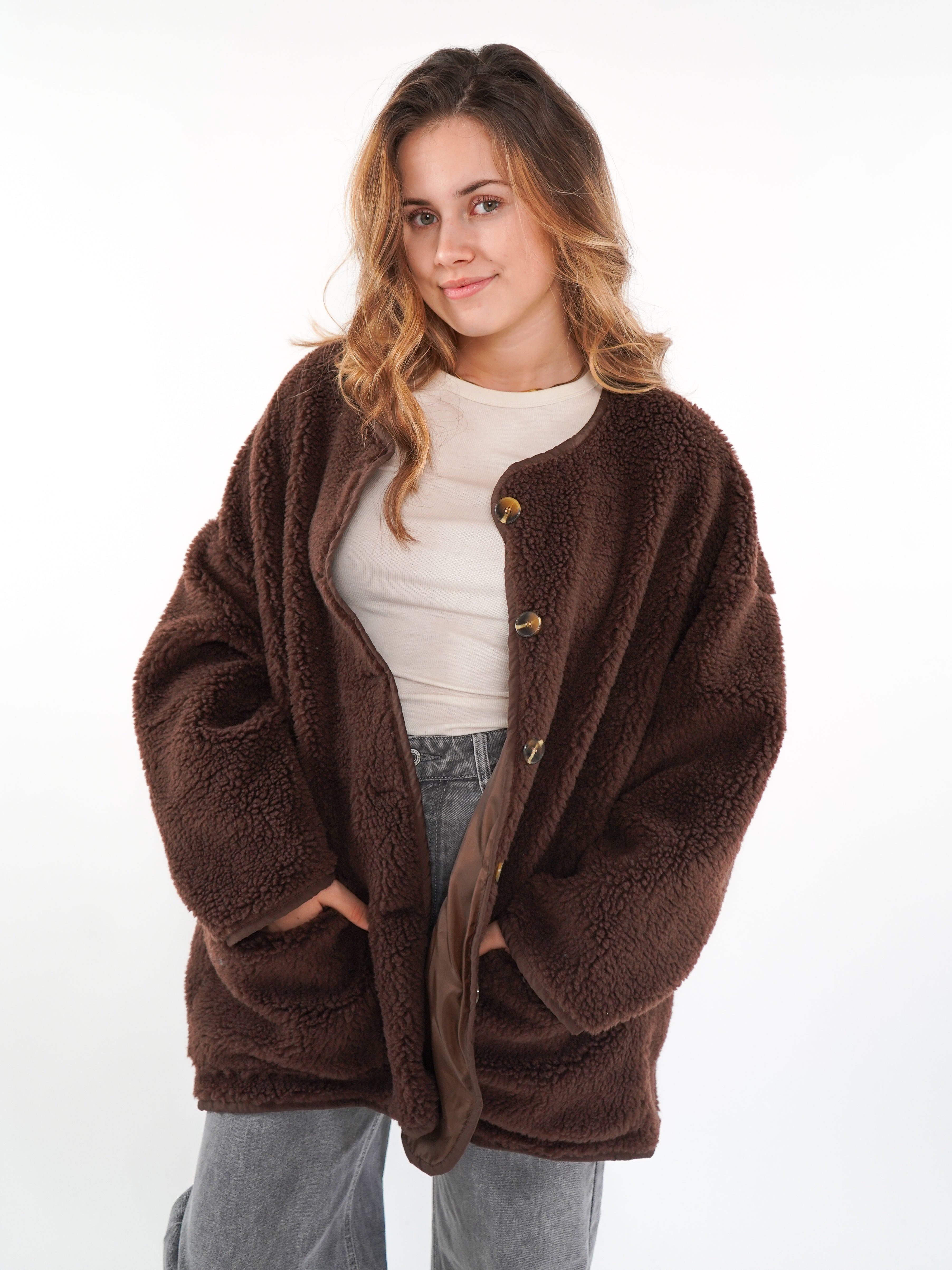 Teddyjacke ANNISVIEW - Chocolate